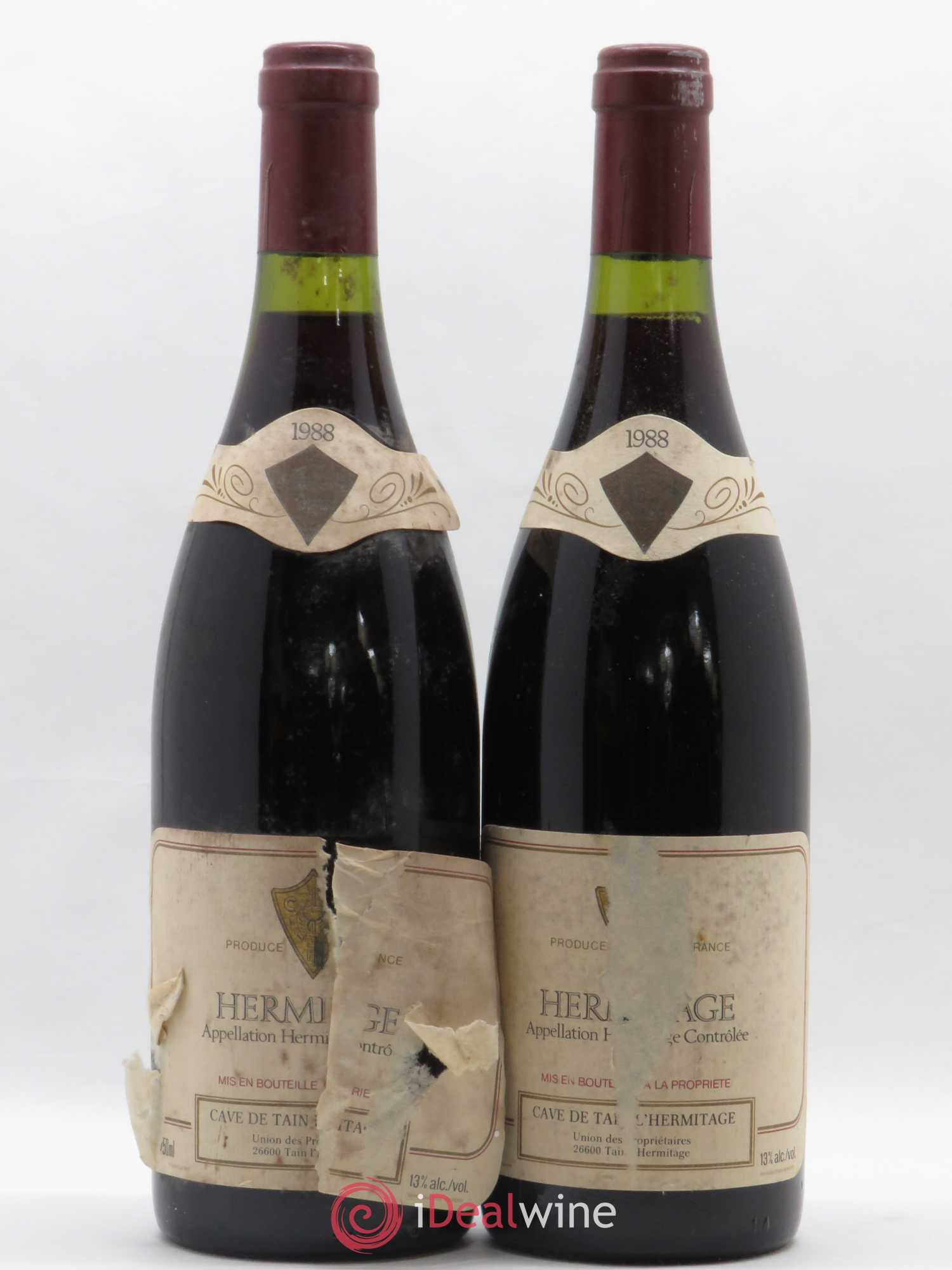 Hermitage Cave de Tain l'Hermitage 1988 - Lot de 2 bouteilles - 0