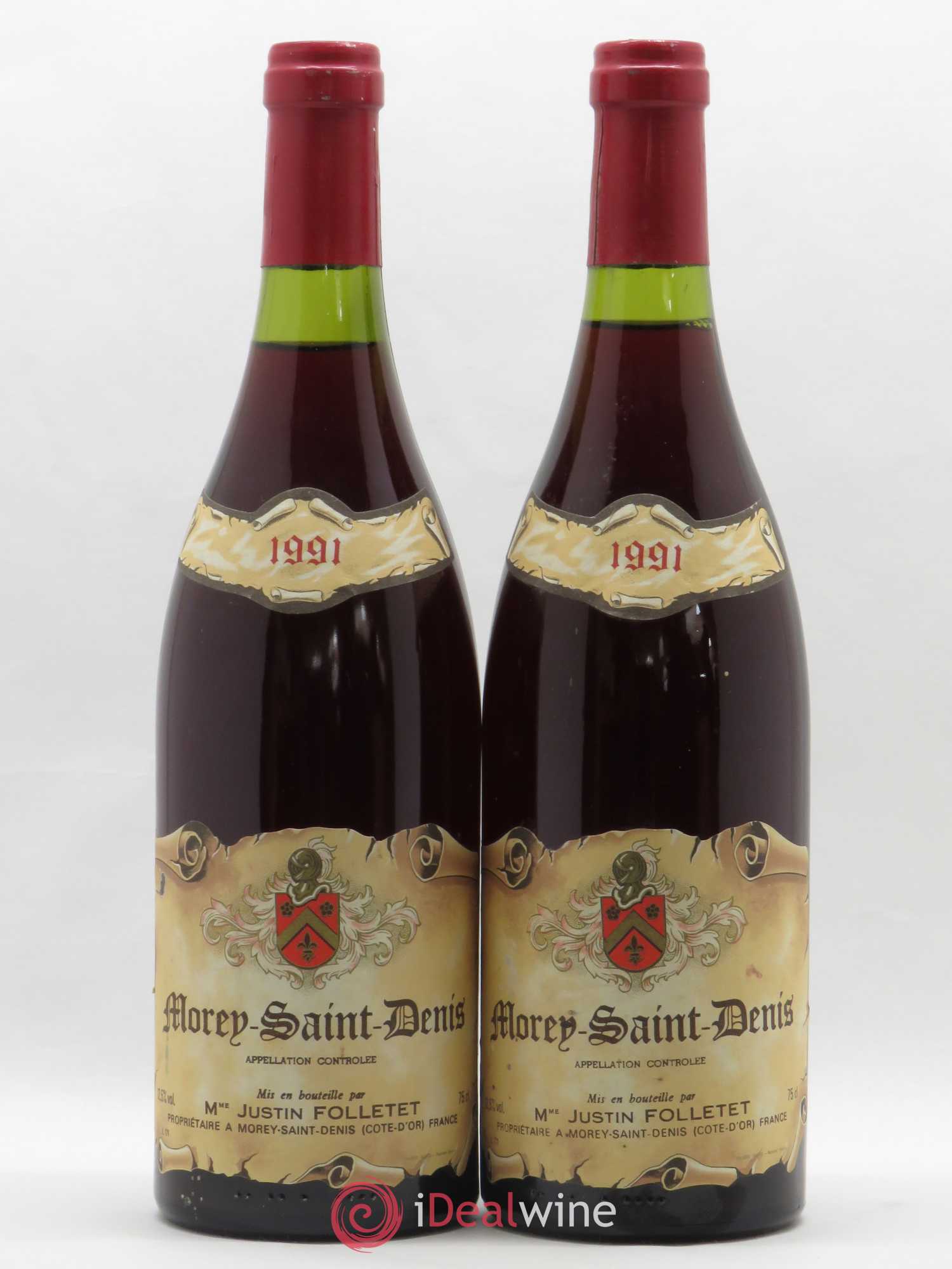 Morey-Saint-Denis Justin Folletet (sans prix de réserve) 1991 - Posten von 2 Flaschen - 0