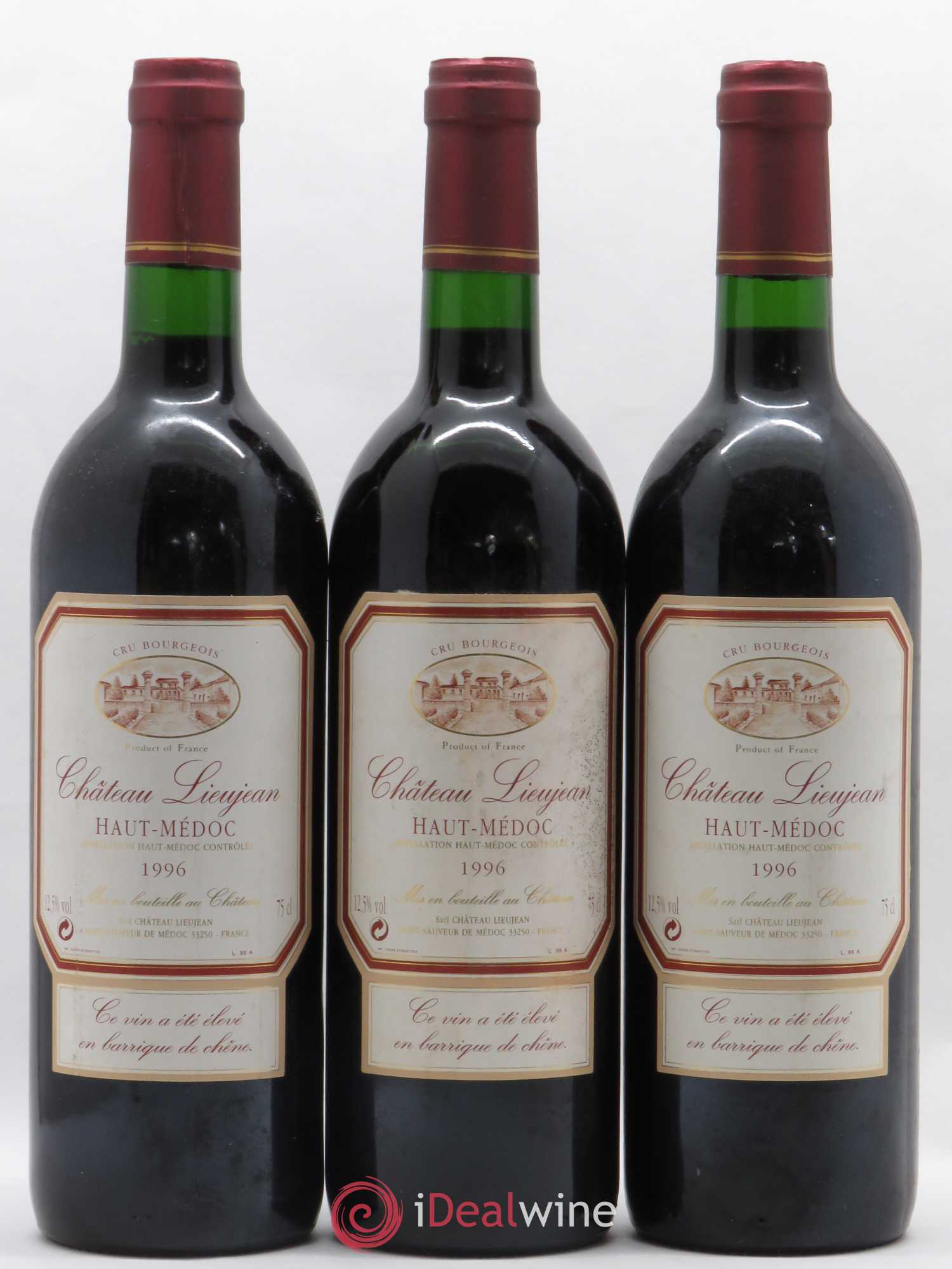 Château Lieujean (sans prix de réserve) 1996 - Lot de 3 bouteilles - 0
