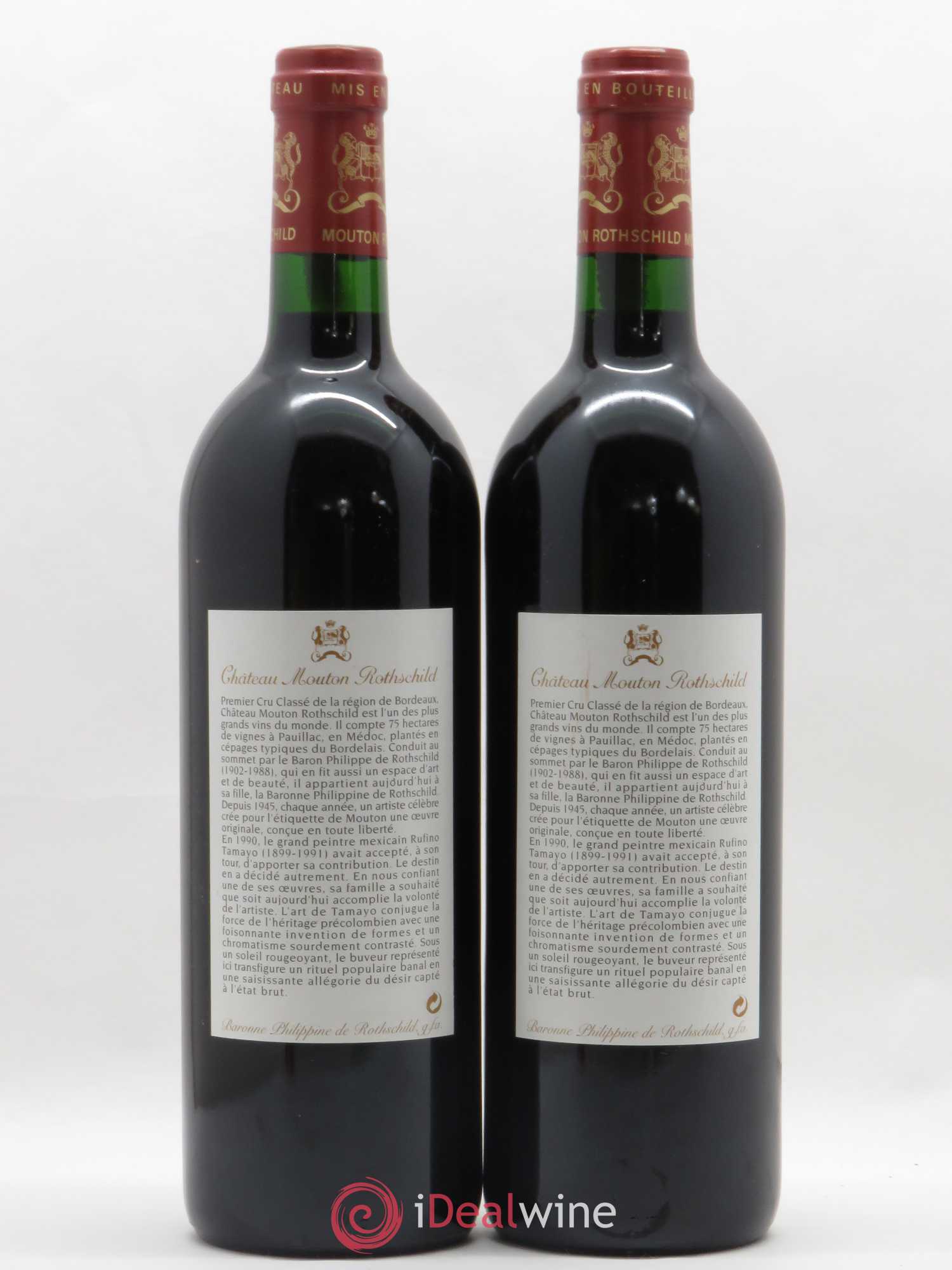 Château Mouton Rothschild 1er Grand Cru Classé 1998 - Lot de 2 bouteilles - 1