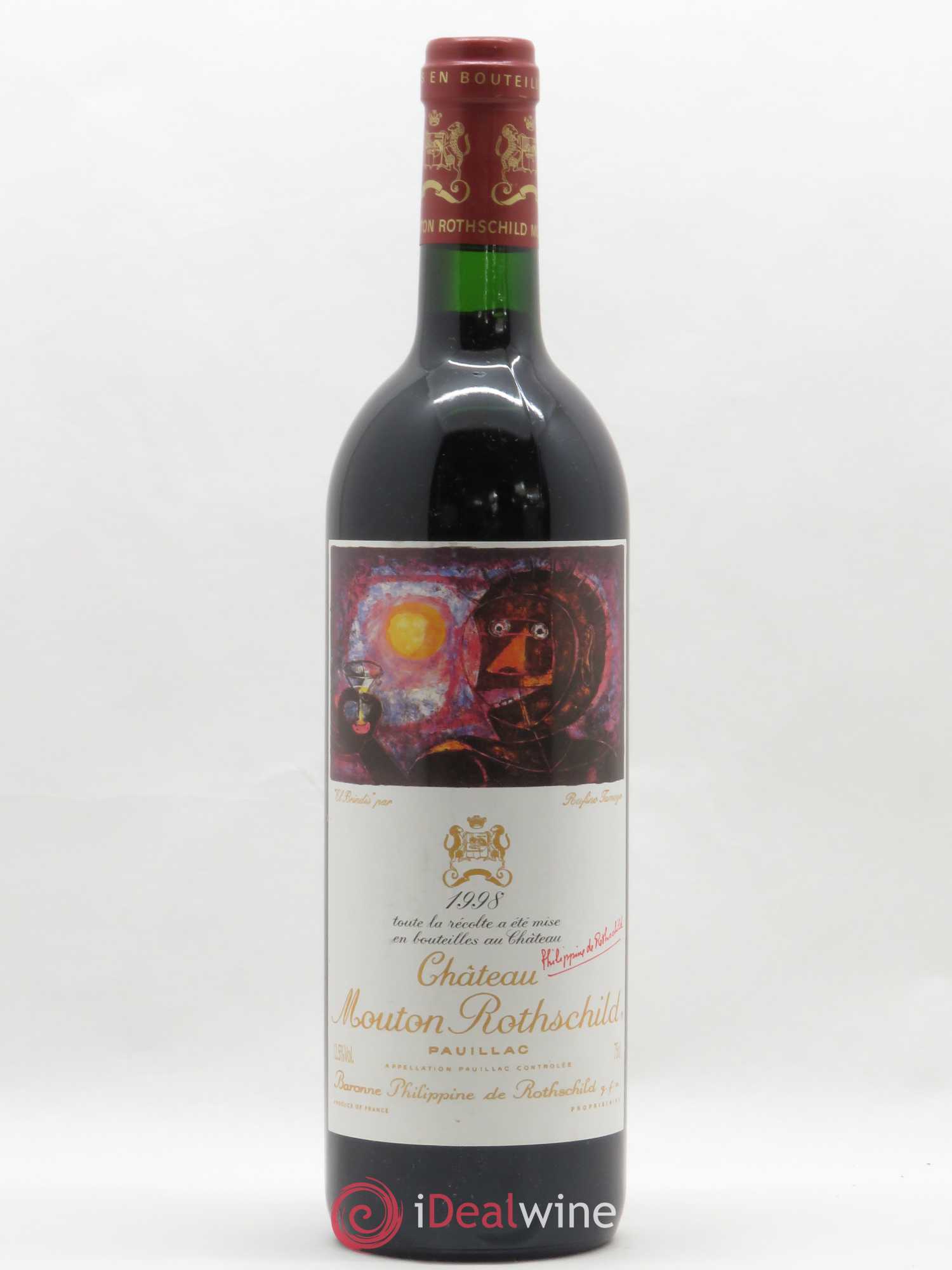 Château Mouton Rothschild 1er Grand Cru Classé 1998 - Lot de 1 bouteille - 0