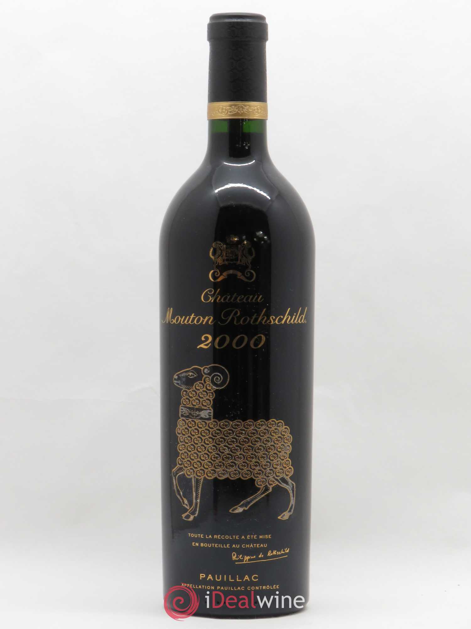 Château Mouton Rothschild 1er Grand Cru Classé 2000 - Lot de 1 bouteille - 0
