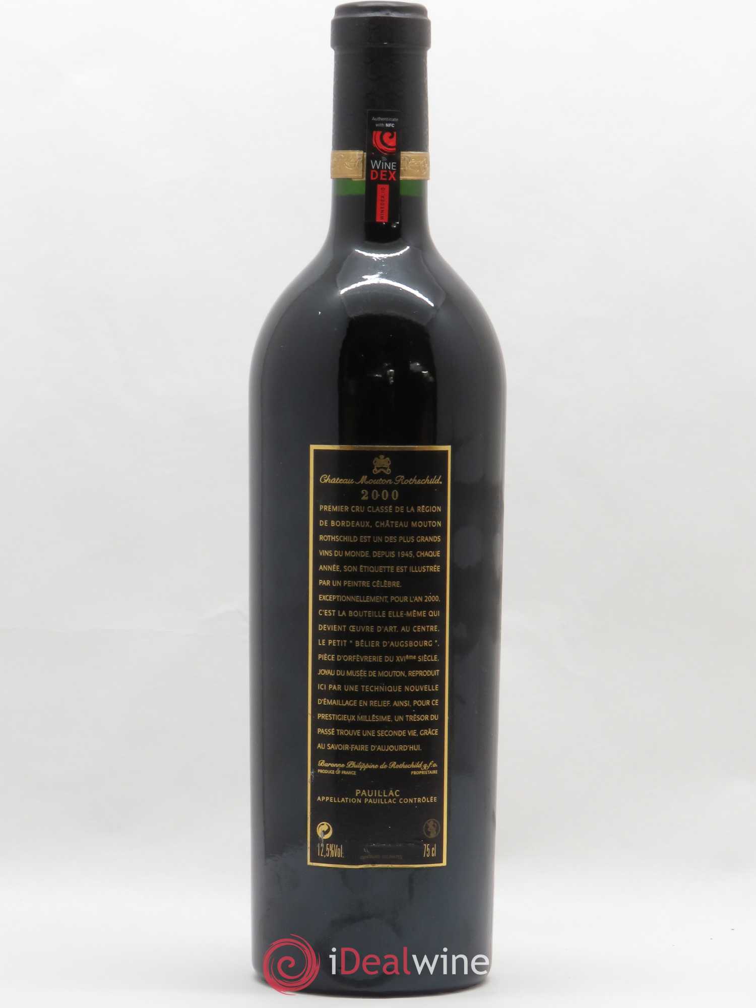 Château Mouton Rothschild 1er Grand Cru Classé 2000 - Lot de 1 bouteille - 1