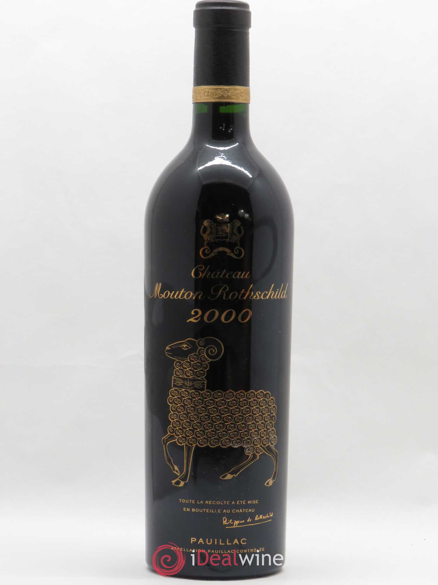 Château Mouton Rothschild 1er Grand Cru Classé 2000 - Lot de 1 bouteille - 0