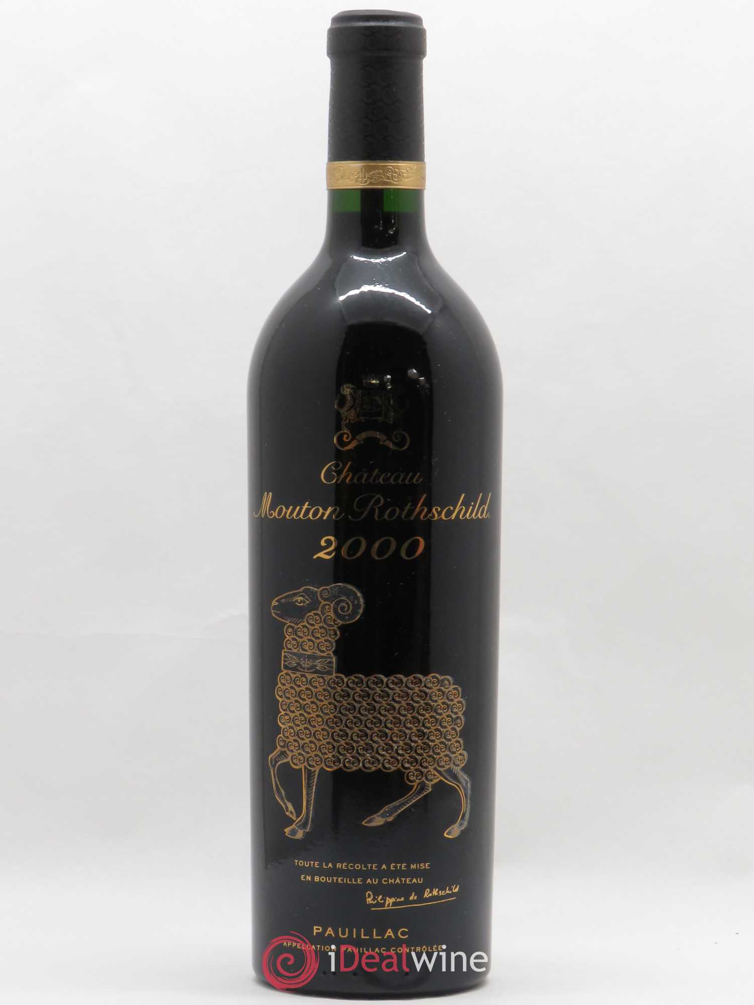 Château Mouton Rothschild 1er Grand Cru Classé 2000 - Lot de 1 bouteille - 0