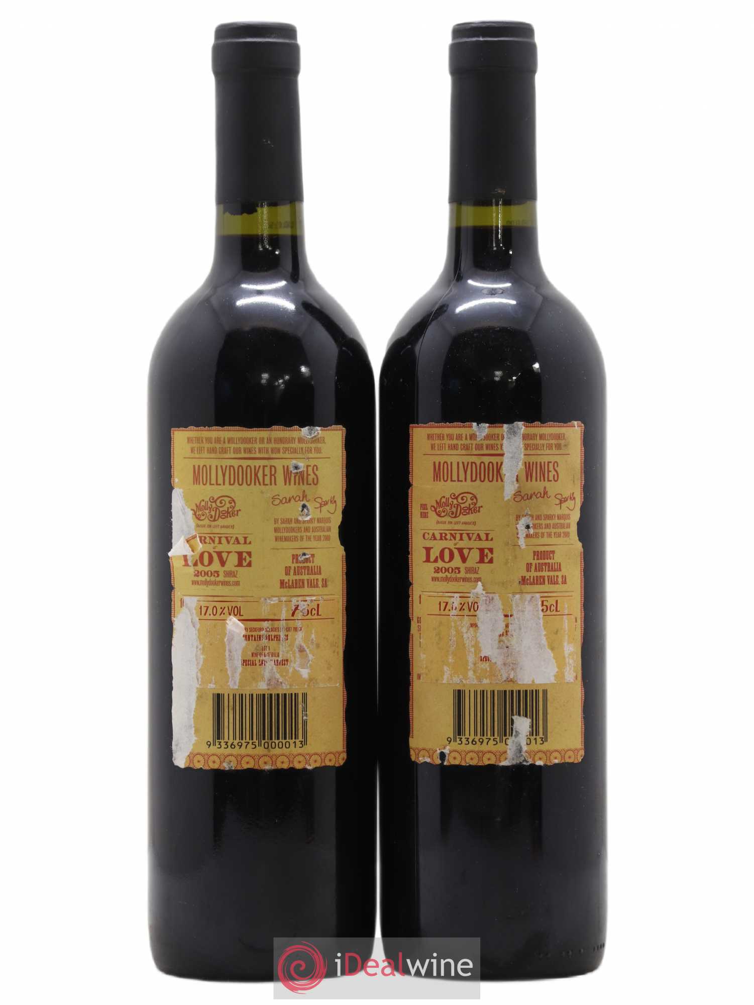 Australie Mc Laren Vale Carnival of Love Molly Dooker 2005 - Posten von 2 Flaschen - 1