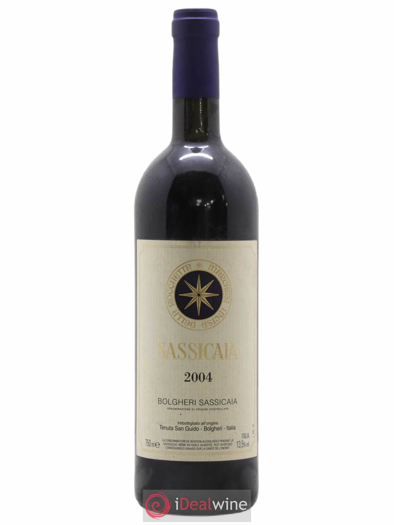 Bolgheri DOC Sassicaia Tenuta San Guido 2004 - Lot de 1 bouteille - 0