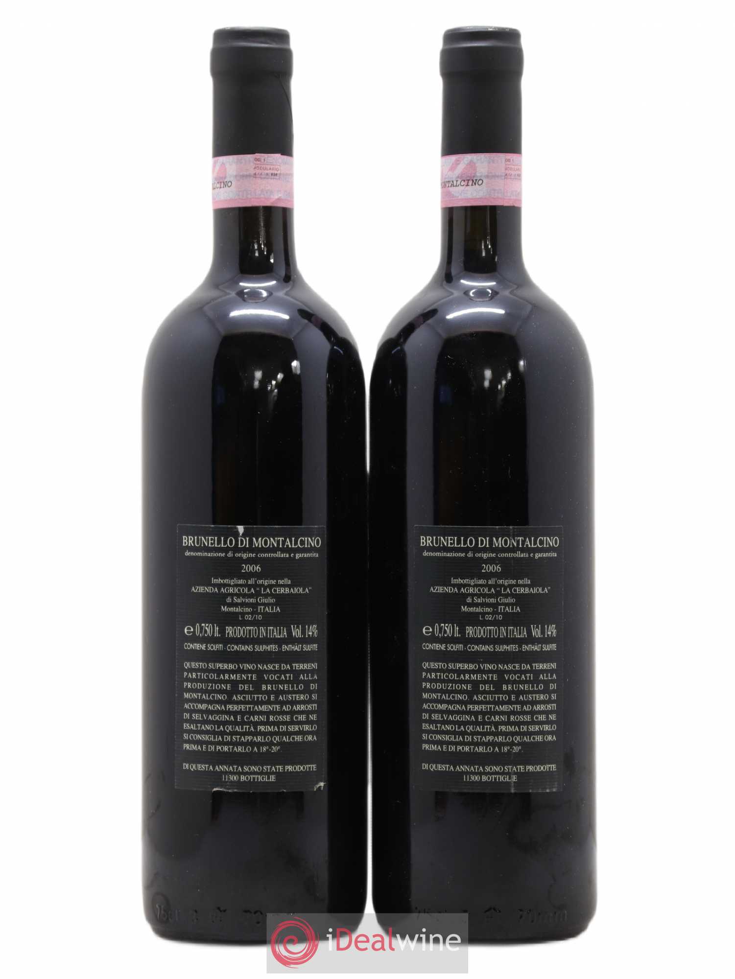 Brunello di Montalcino DOCG Salvioni Azienda Agricola Cerbaiola 2006 - Lot de 2 bouteilles - 1