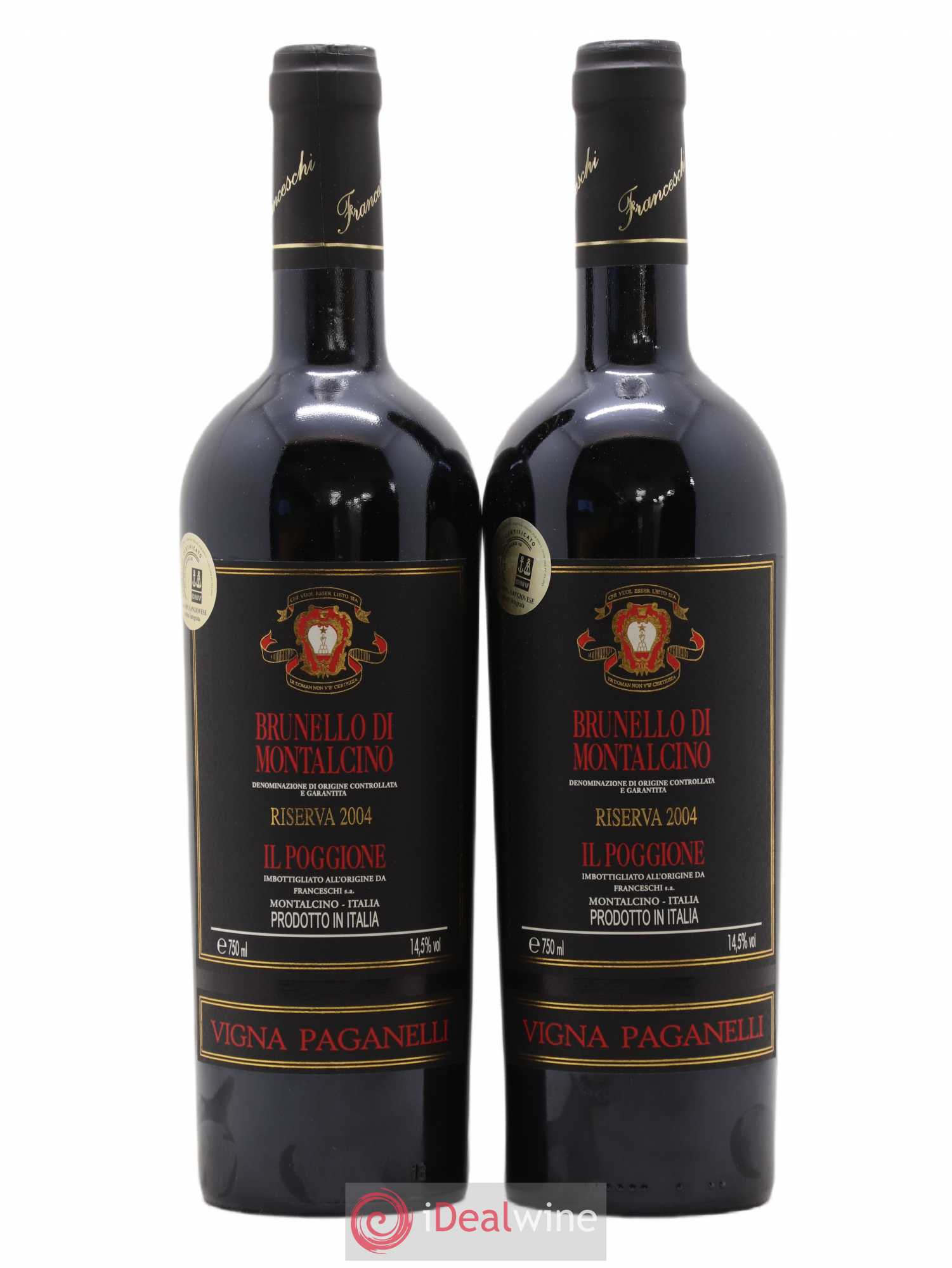 Brunello di Montalcino DOCG Il Poggione Riserva Vigna Paganelli Lavinio Franceschi 2004 - Lot de 2 bouteilles - 0