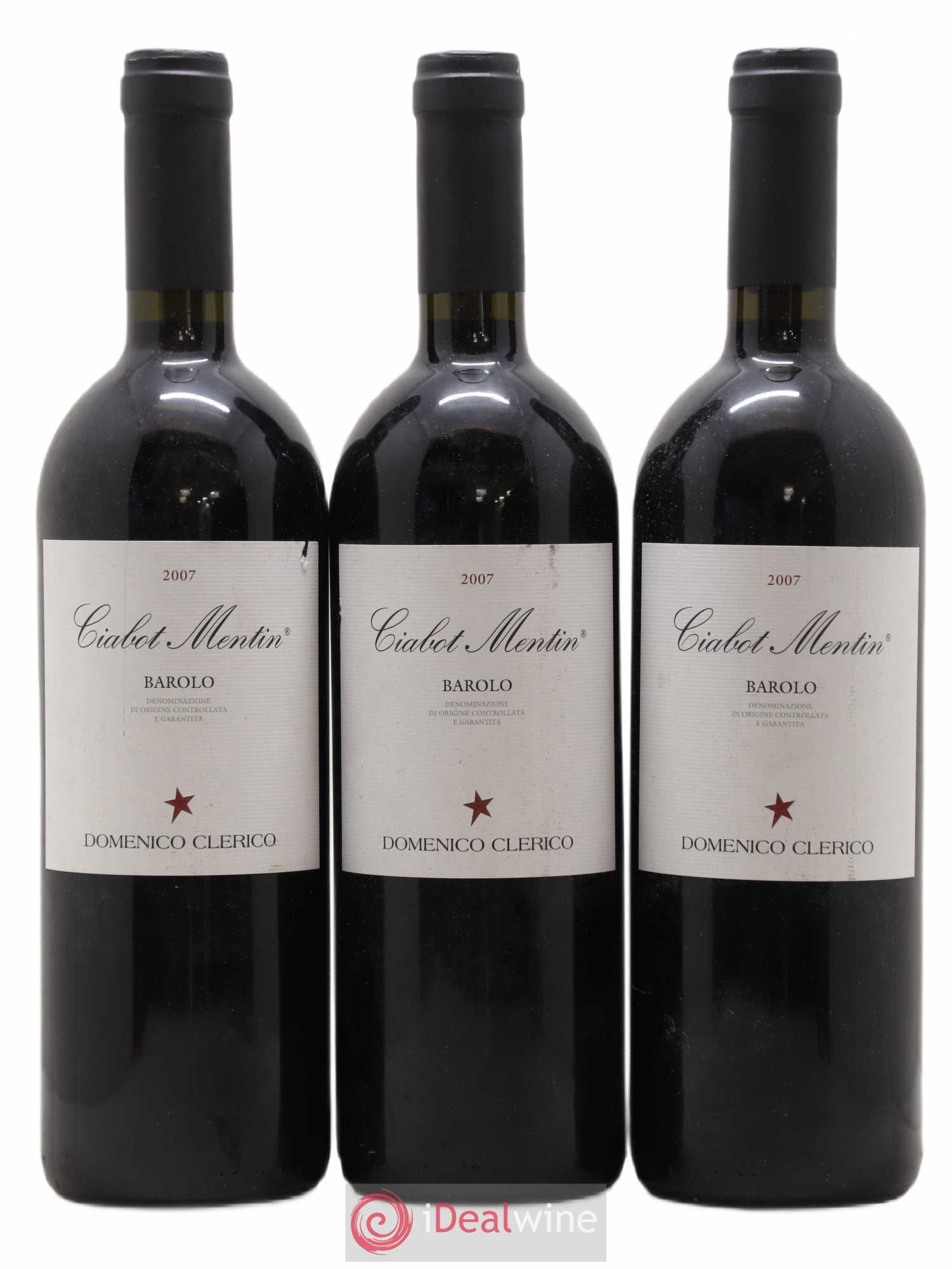Barolo Ciabot Mentin Domenico Clerico 2007 - Lot de 3 bouteilles - 0