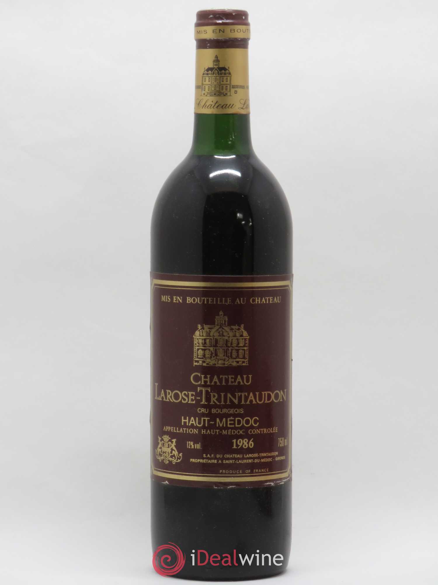 Château Larose Trintaudon Cru Bourgeois 1986 - Lot de 1 bouteille - 0