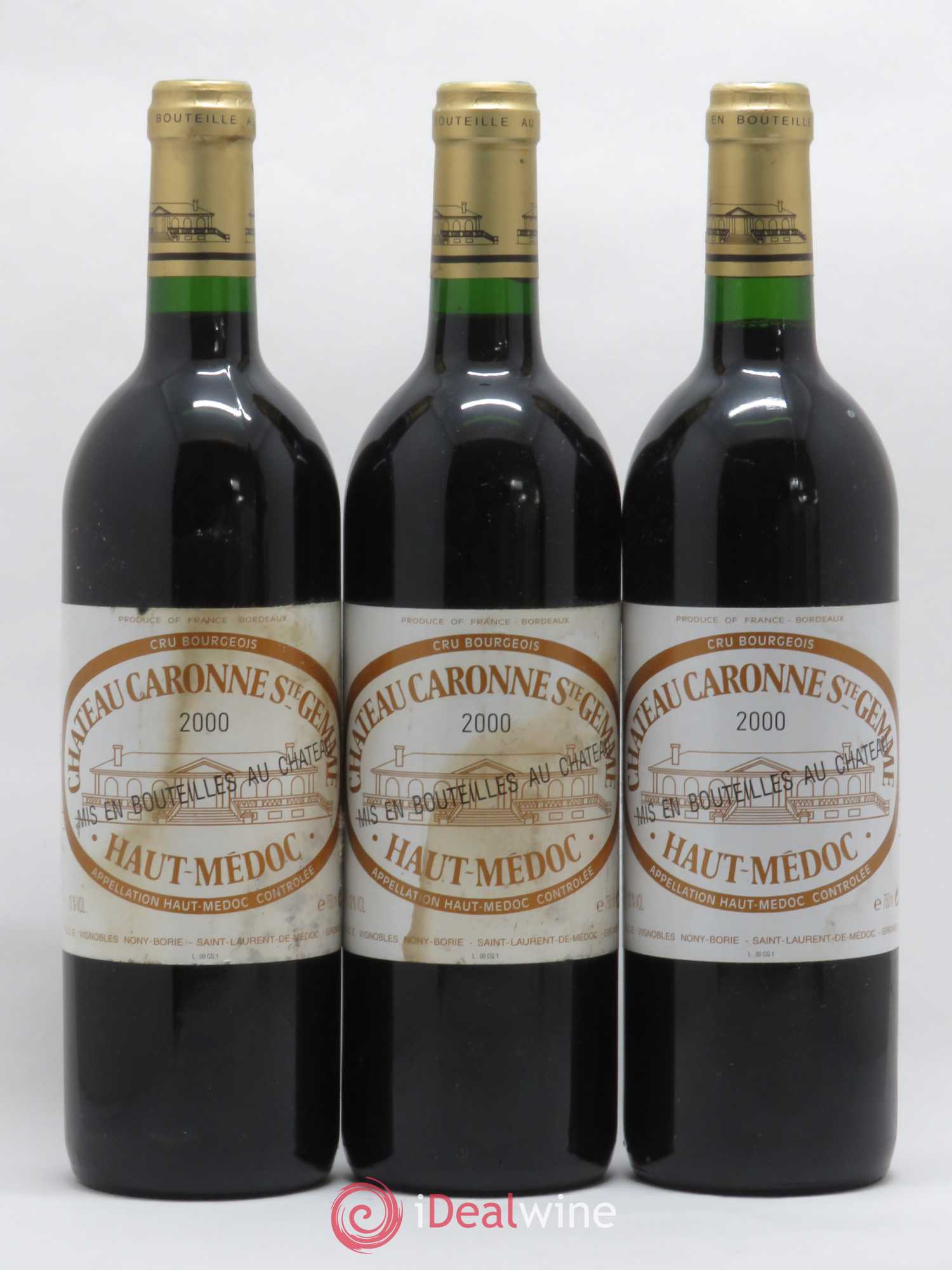 Château Caronne Sainte-Gemme Cru Bourgeois 2000 - Lot de 6 bouteilles - 1