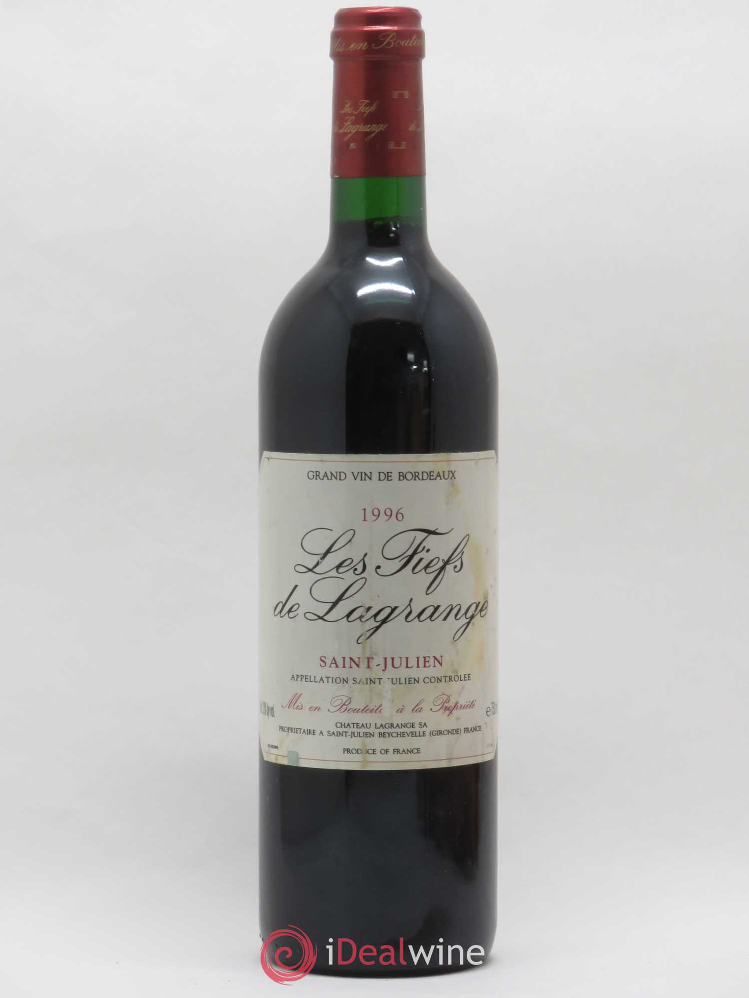 Les Fiefs de Lagrange Second Vin 1996 - Lot de 1 bouteille - 0
