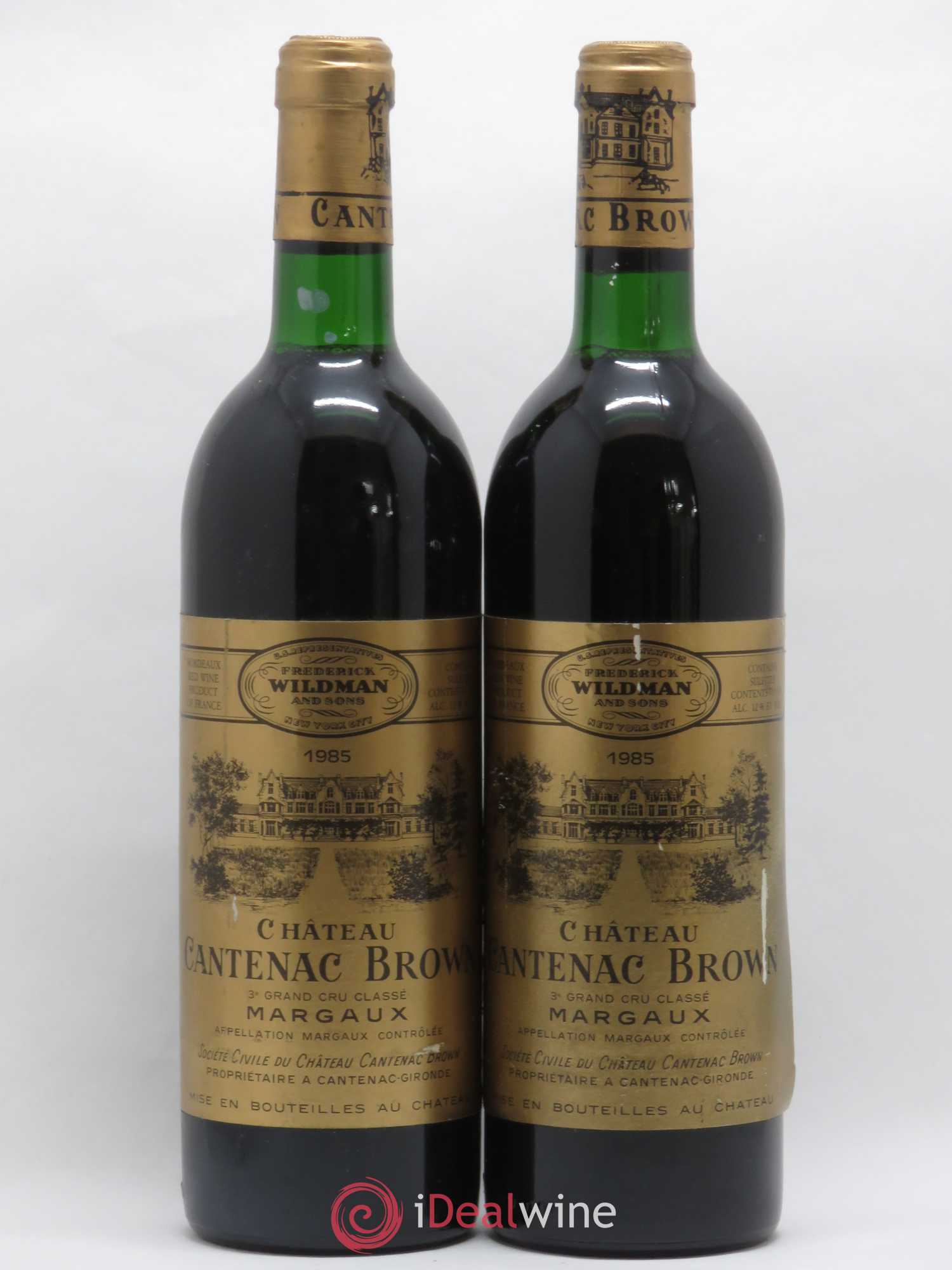 Château Cantenac Brown 3ème Grand Cru Classé 1985 - Lot de 2 bouteilles - 0