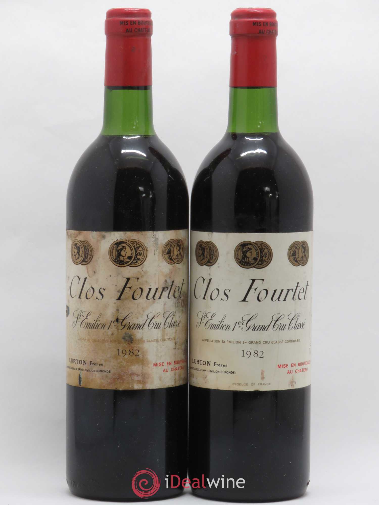 Clos Fourtet 1er Grand Cru Classé B 1982 - Lot de 2 bouteilles - 0