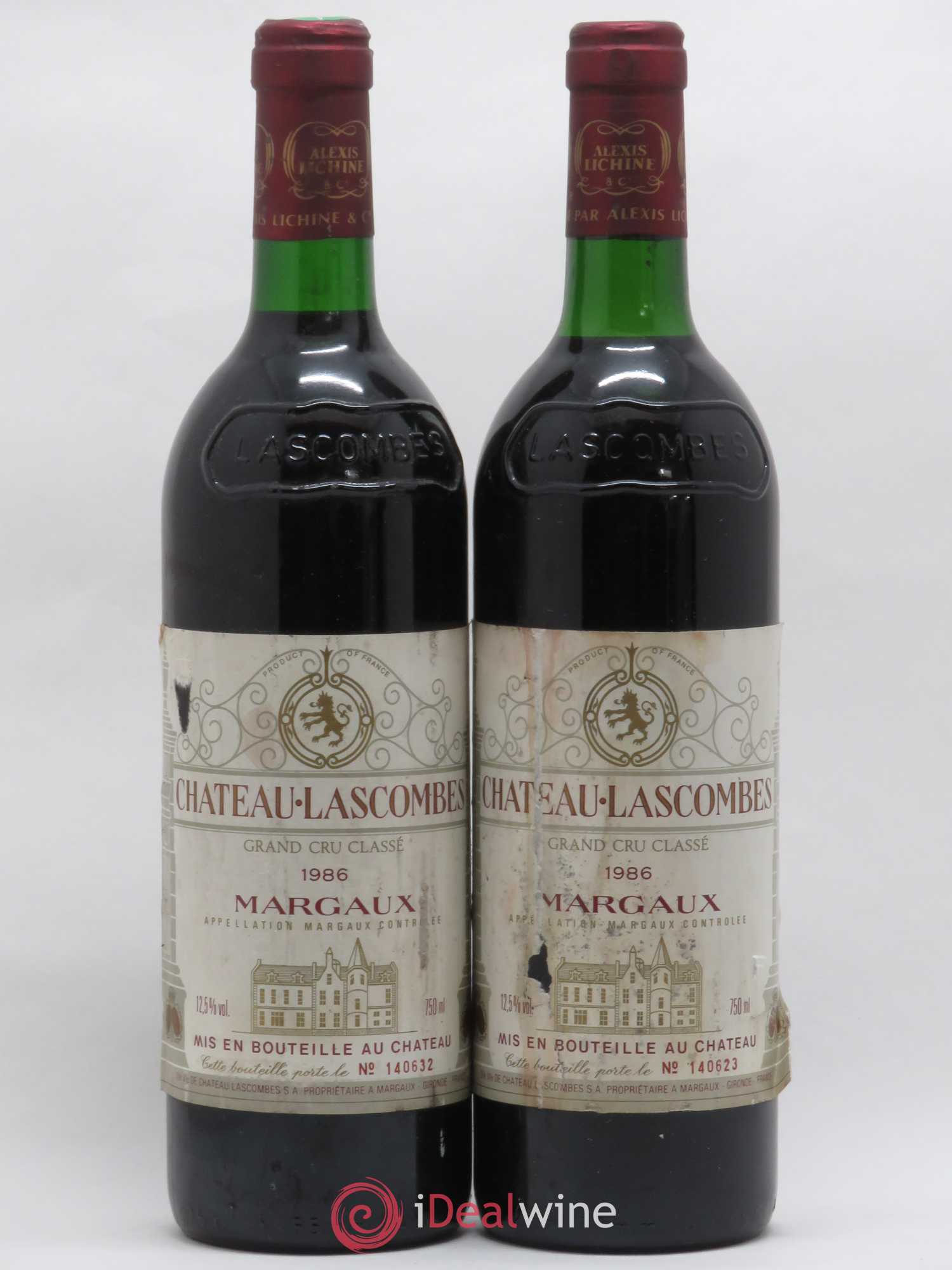 Château Lascombes 2ème Grand Cru Classé 1986 - Lot de 2 bouteilles - 0