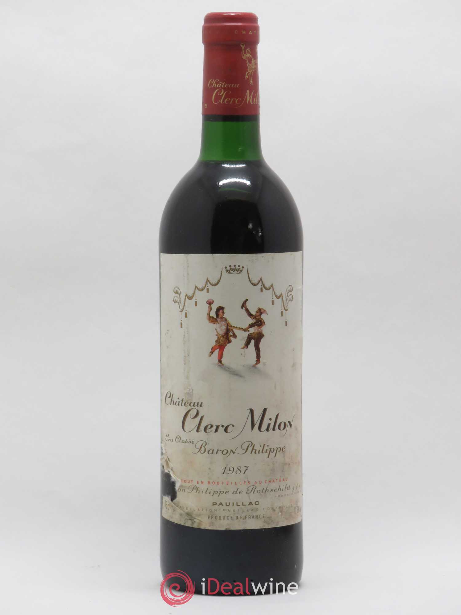 Château Clerc Milon 5ème Grand Cru Classé 1987 - Lot de 1 bouteille - 0