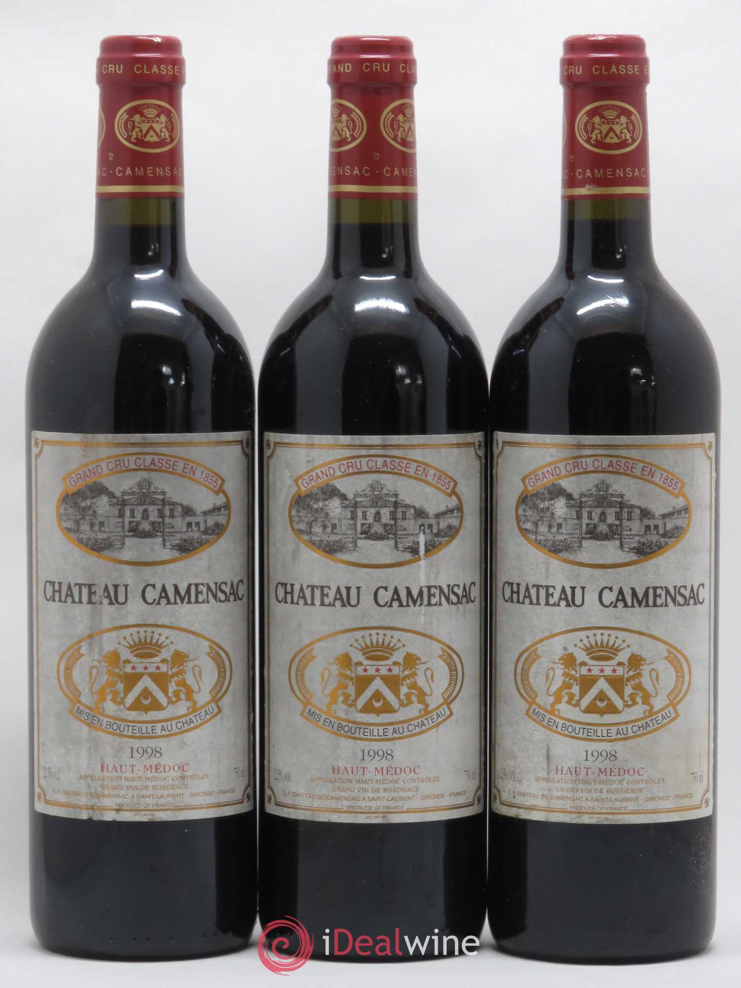 Château Camensac 5ème Grand Cru Classé 1998 - Lot de 6 bouteilles - 2