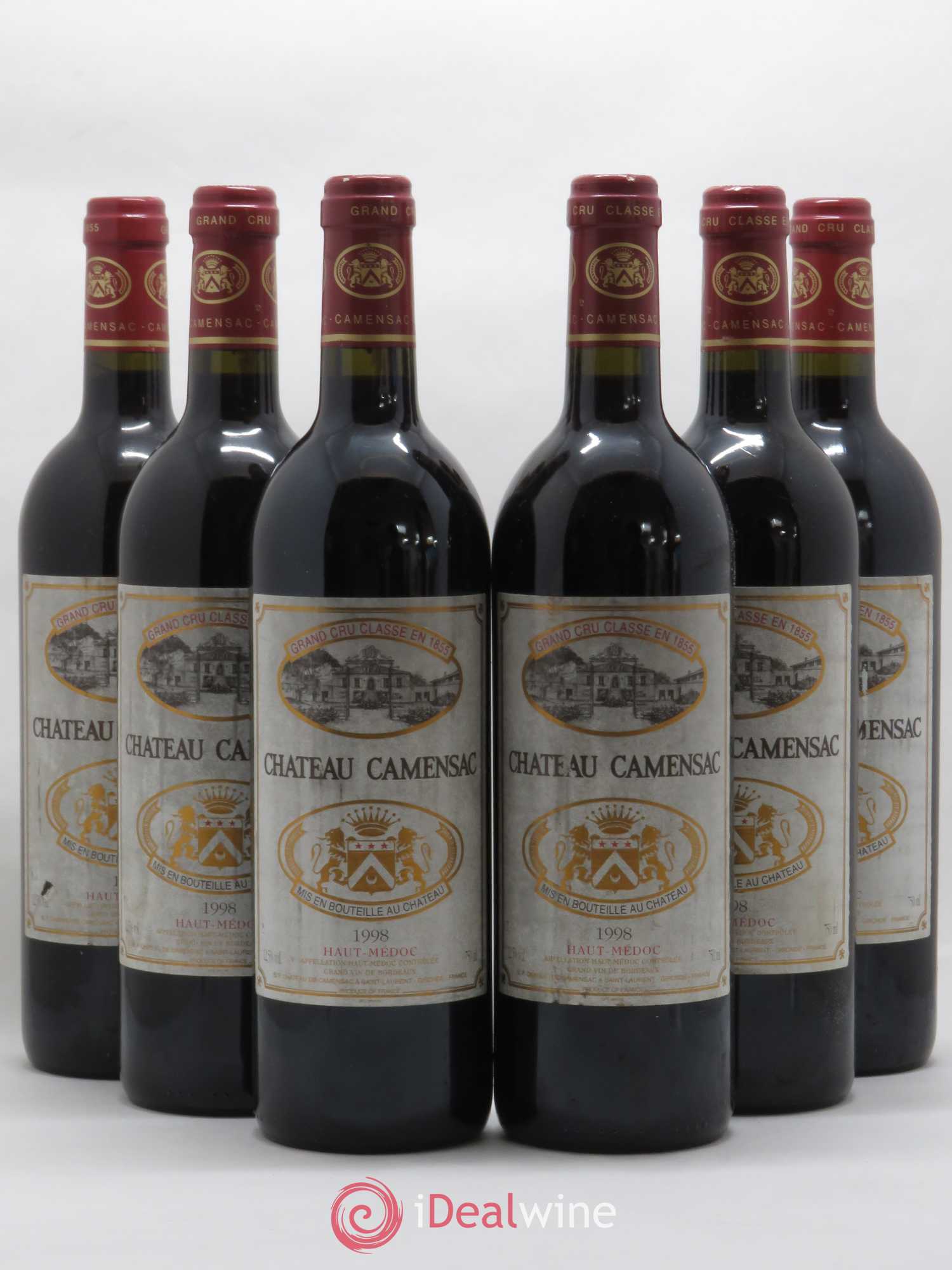 Château Camensac 5ème Grand Cru Classé 1998 - Lot de 6 bouteilles - 0
