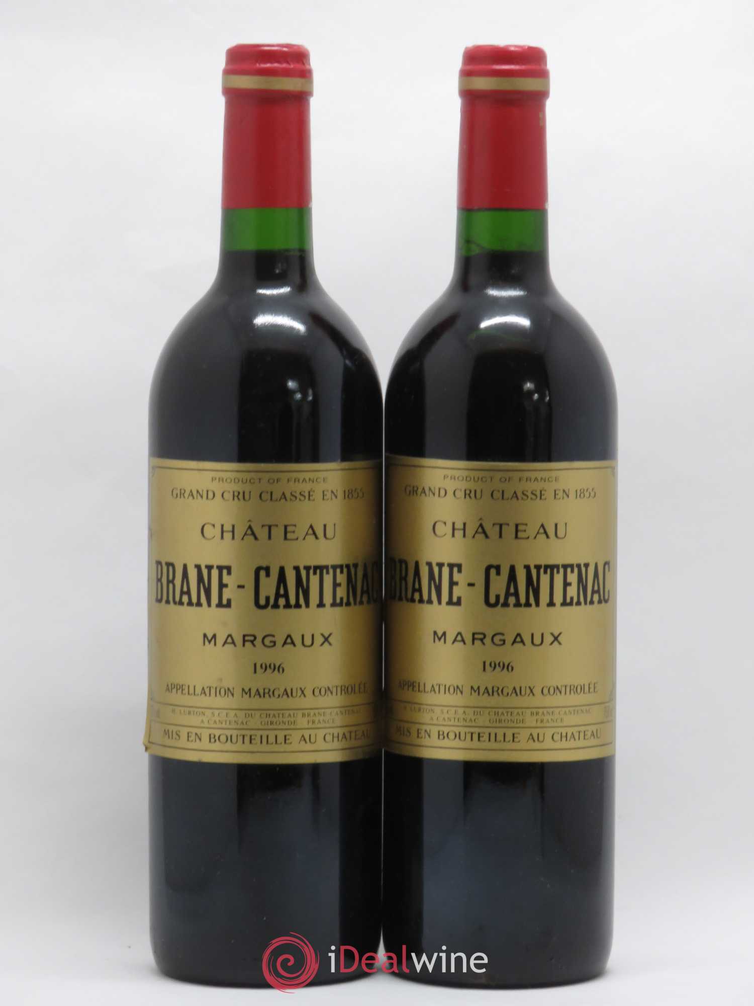 Château Brane Cantenac 2ème Grand Cru Classé 1996 - Lotto di 2 bottiglie - 0