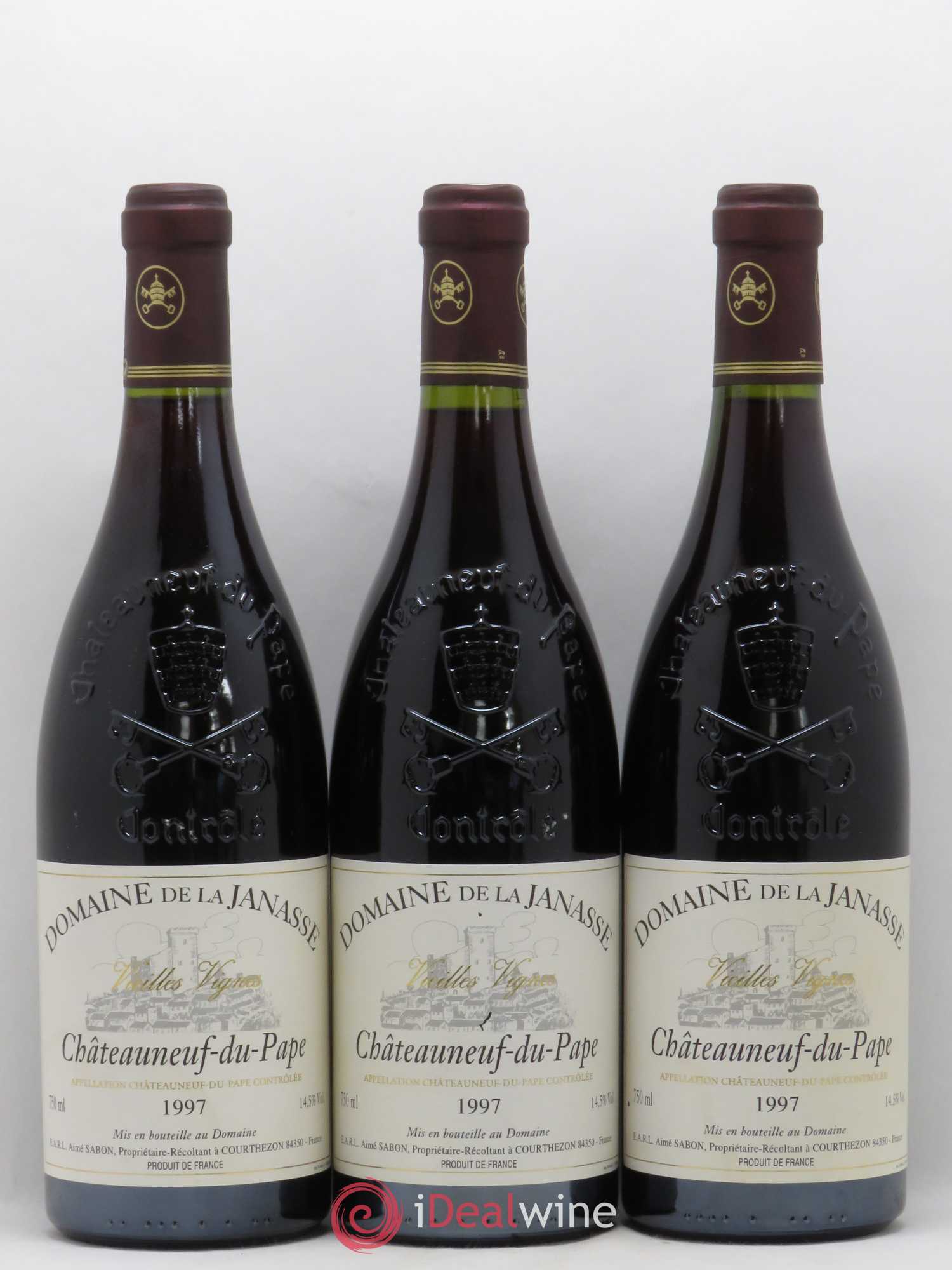 Châteauneuf-du-Pape Cuvée Vieilles Vignes La Janasse (Domaine de) 1997 - Lot de 3 bouteilles - 0