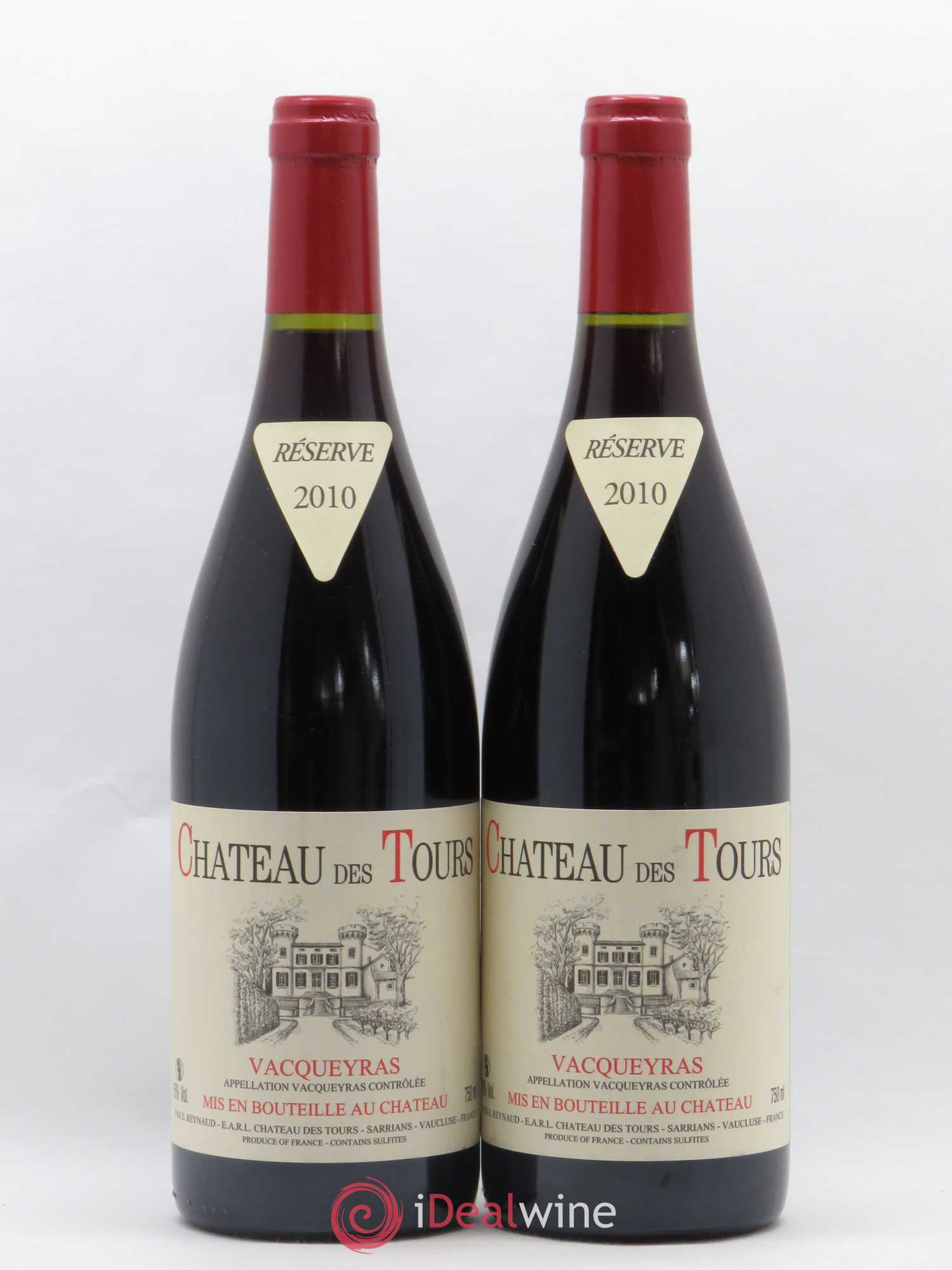 Vacqueyras Château des Tours Emmanuel Reynaud 2010 - Lot de 2 bouteilles - 0