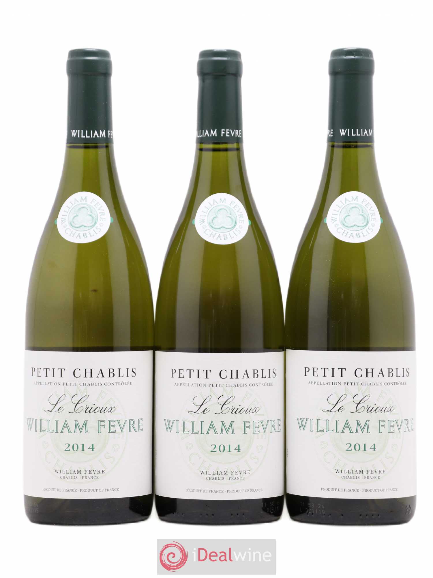 Petit Chablis Le Crioux Domaine William Fèvre (sans prix de réserve) 2014 - Posten von 3 Flaschen - 0