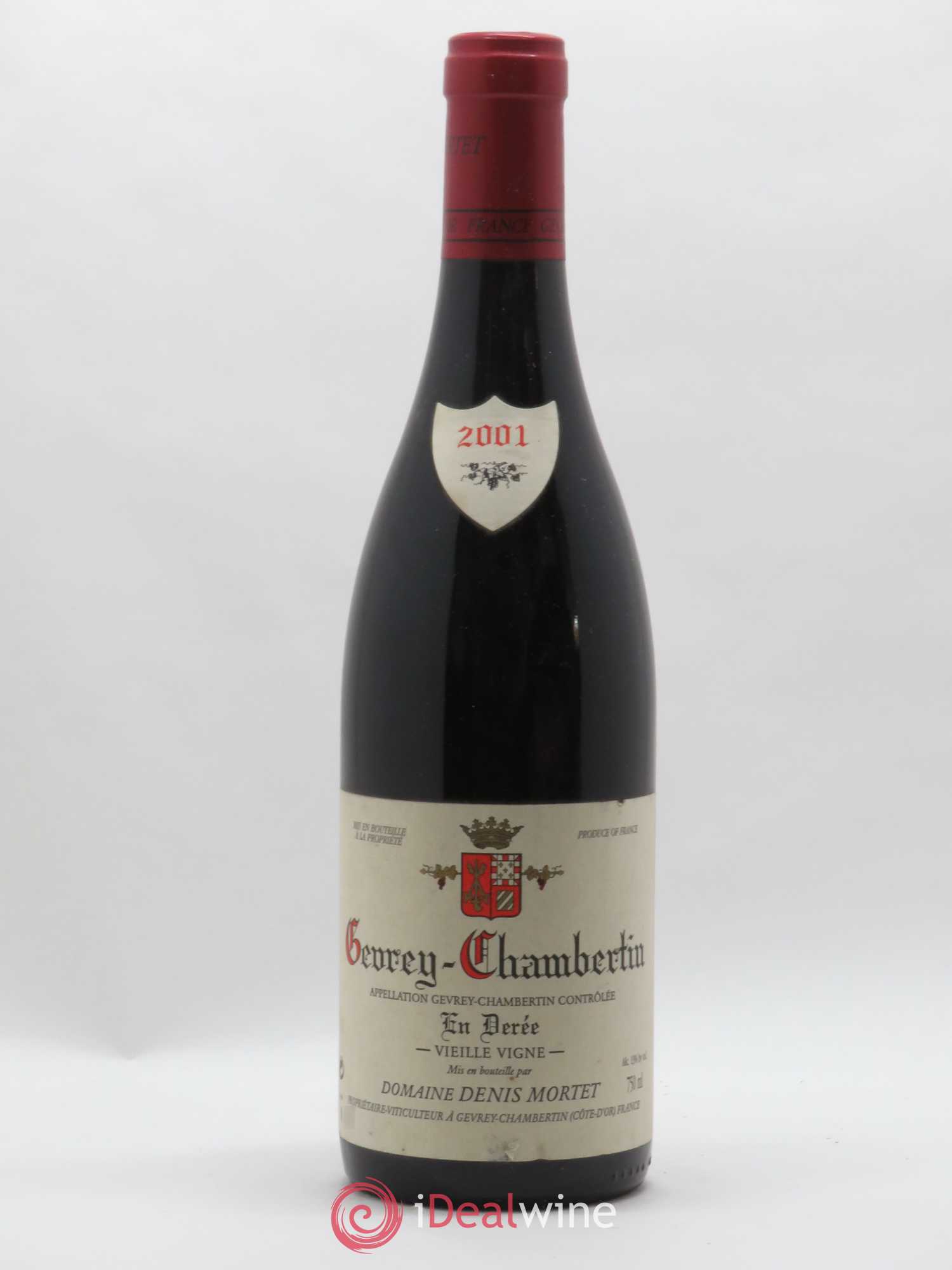 Gevrey-Chambertin En Derée Vieille Vigne Denis Mortet (Domaine) 2001 - Lot de 1 bouteille - 0
