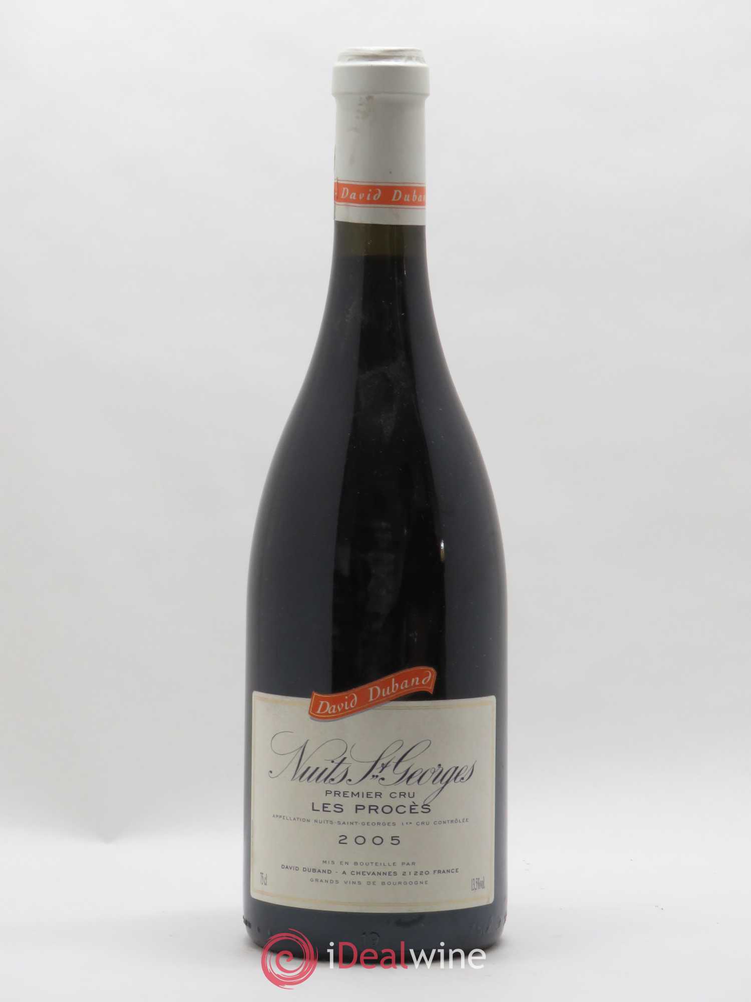 Nuits-Saint-Georges 1er Cru Les Procès David Duband (Domaine) 2005 - Lot de 1 bouteille - 0