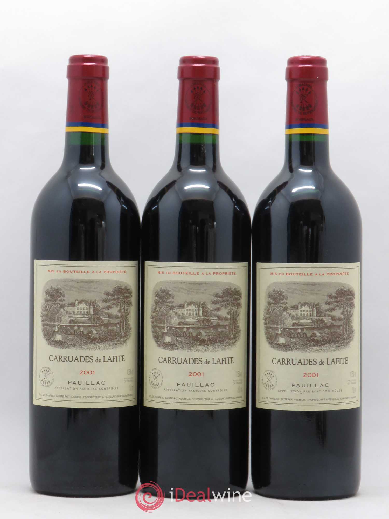 Carruades de Lafite Rothschild Second Vin 2001 - Lot de 3 bouteilles - 0