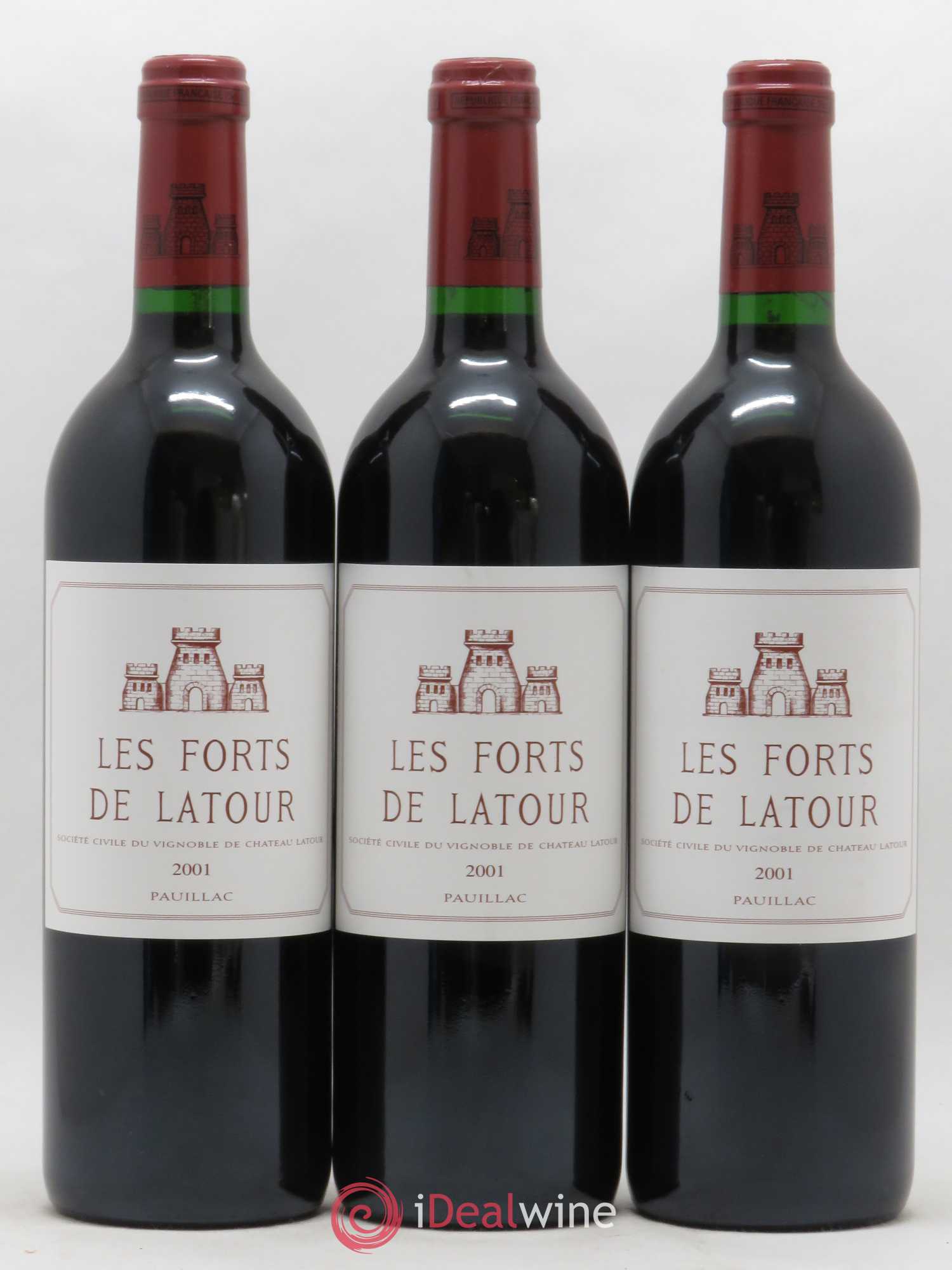 Les Forts de Latour Second Vin 2001 - Lot de 3 bouteilles - 0