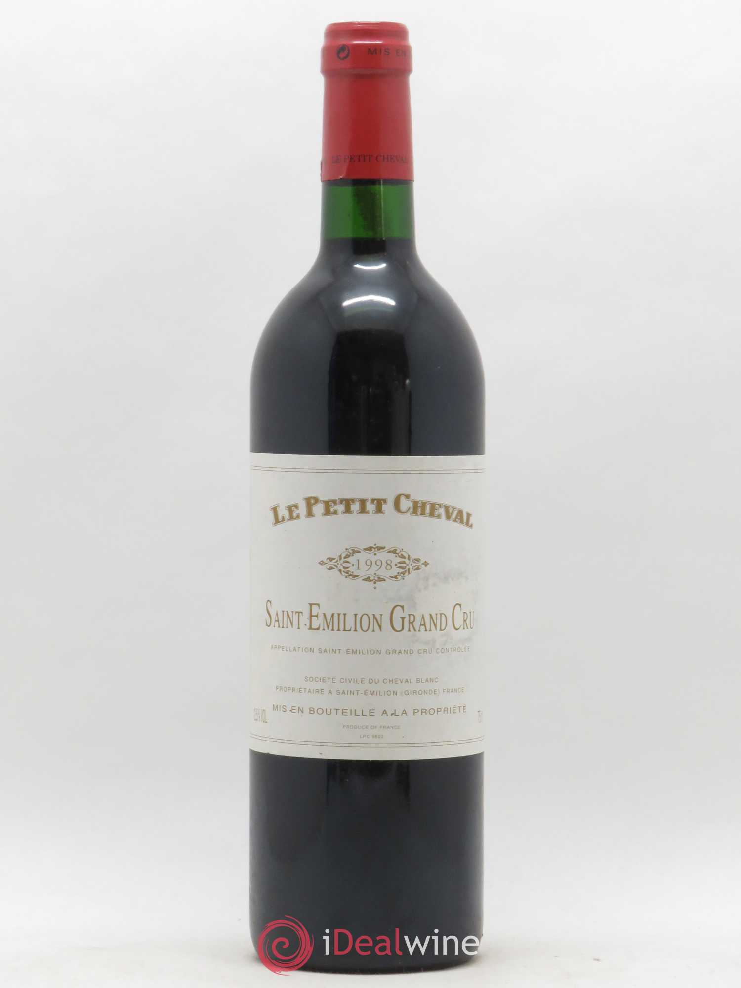 Le Petit Cheval Second Vin 1998 - Lot de 1 bouteille - 0