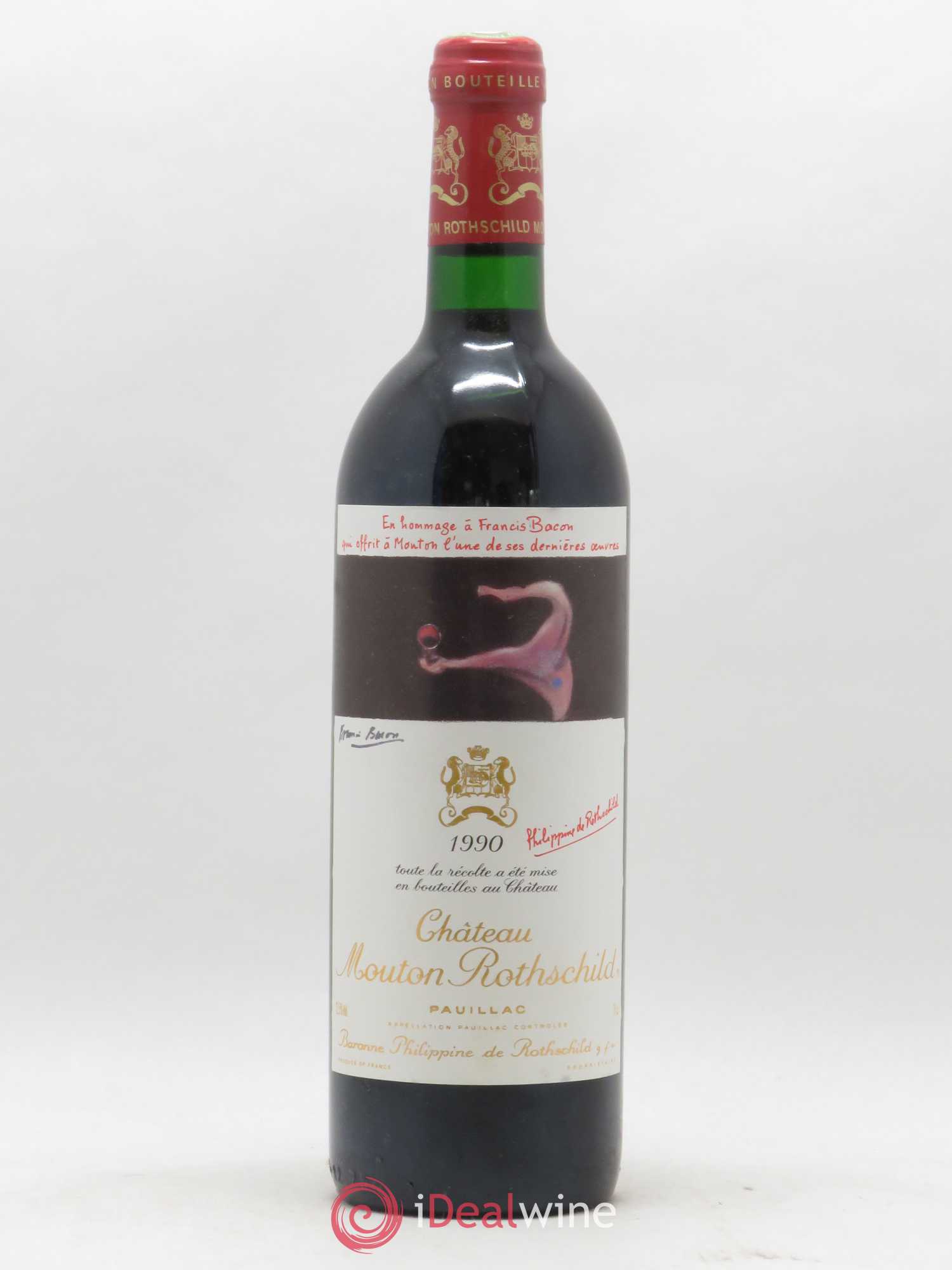 Château Mouton Rothschild 1er Grand Cru Classé 1990 - Lot de 1 bouteille - 0