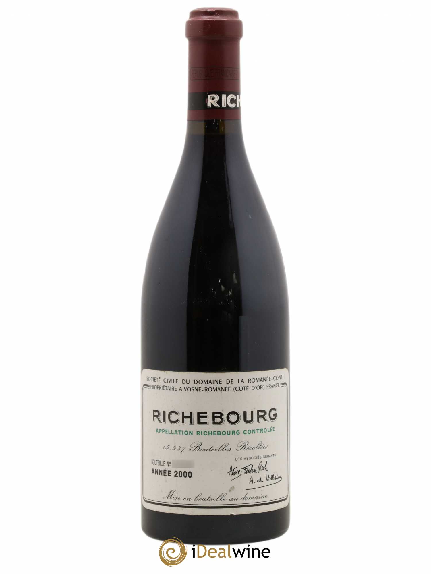Richebourg Grand Cru Domaine de la Romanée-Conti 2000 - Lot de 1 bouteille - 0
