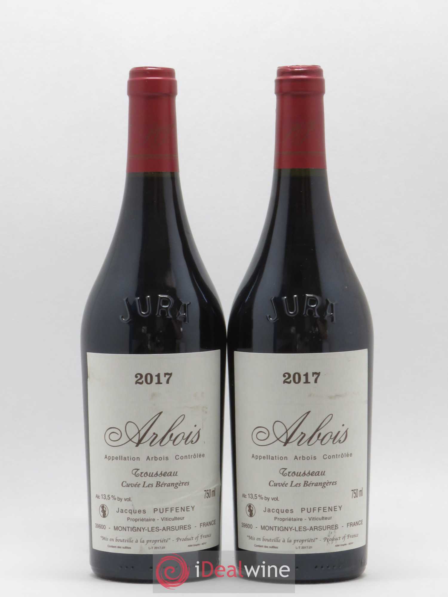 Arbois Trousseau Cuvée Les Bérangères Jacques Puffeney 2017 - Lot de 2 bouteilles - 0