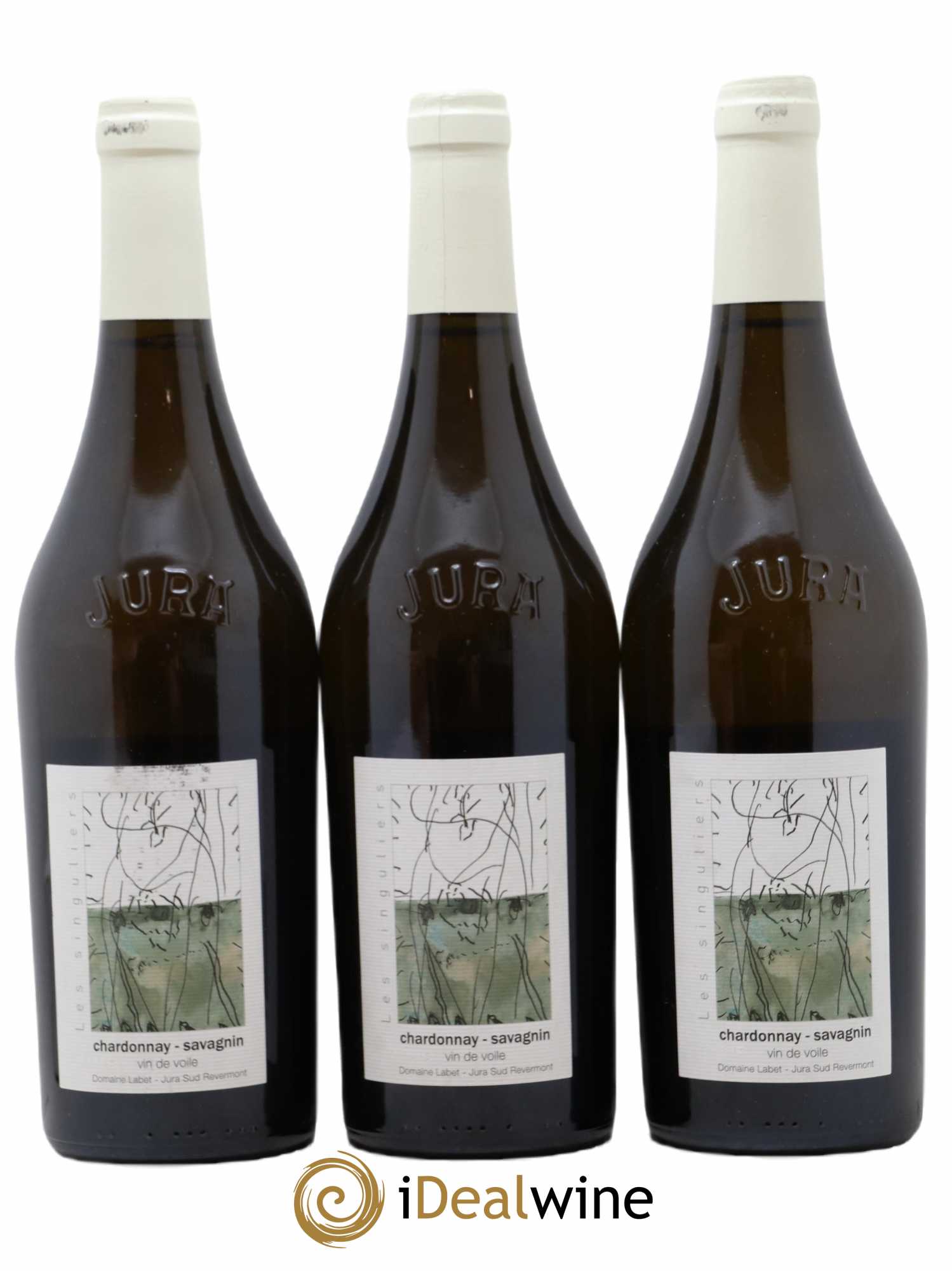 Côtes du Jura Vin de Voile Chardonnay-Savagnin cuvée de garde Romain - Julien - Charline Labet 2019 - Lot de 3 bouteilles - 0