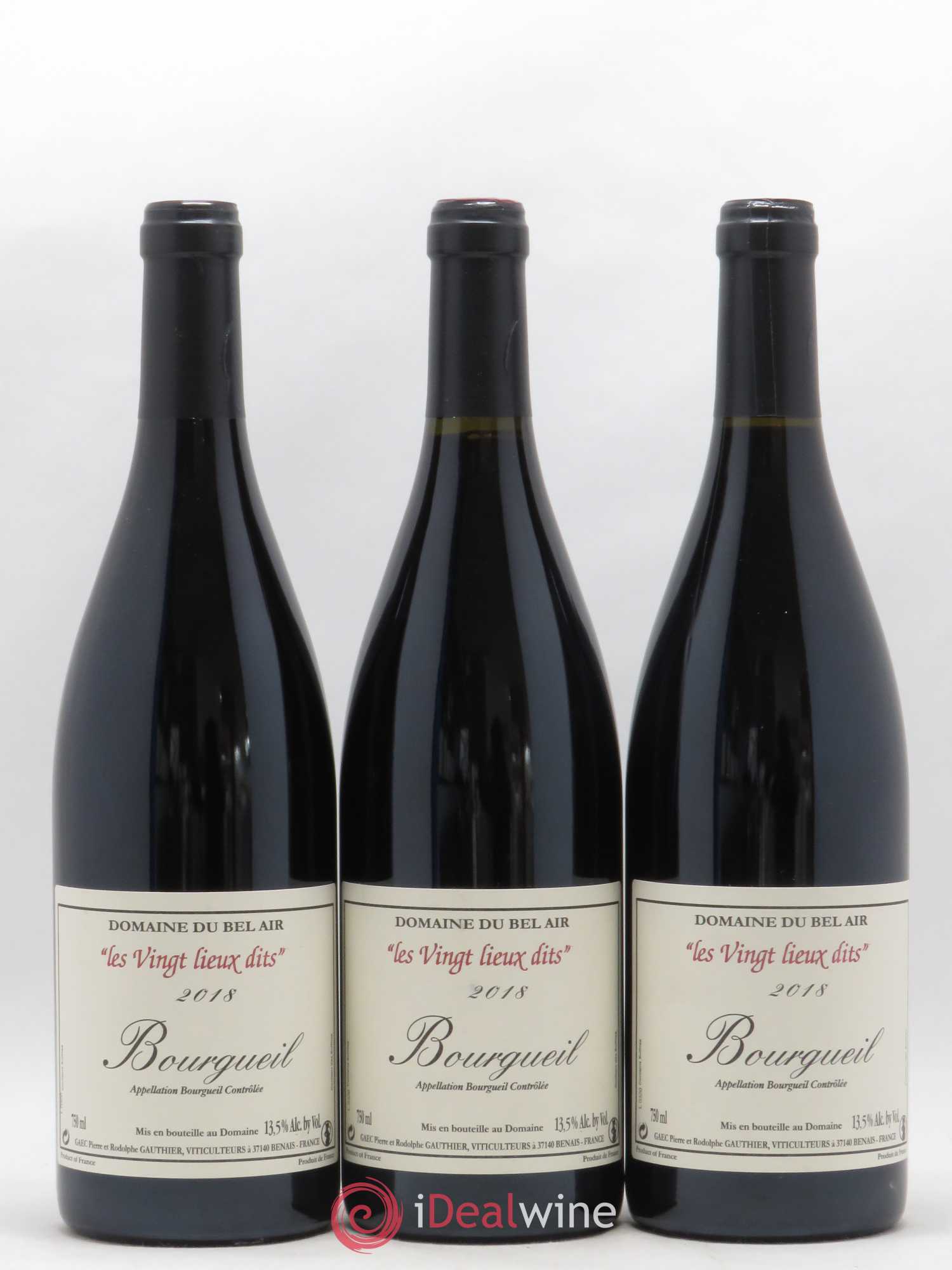Bourgueil Vingt Lieux Dits Domaine du Bel Air 2018 - Lot de 3 bouteilles - 0