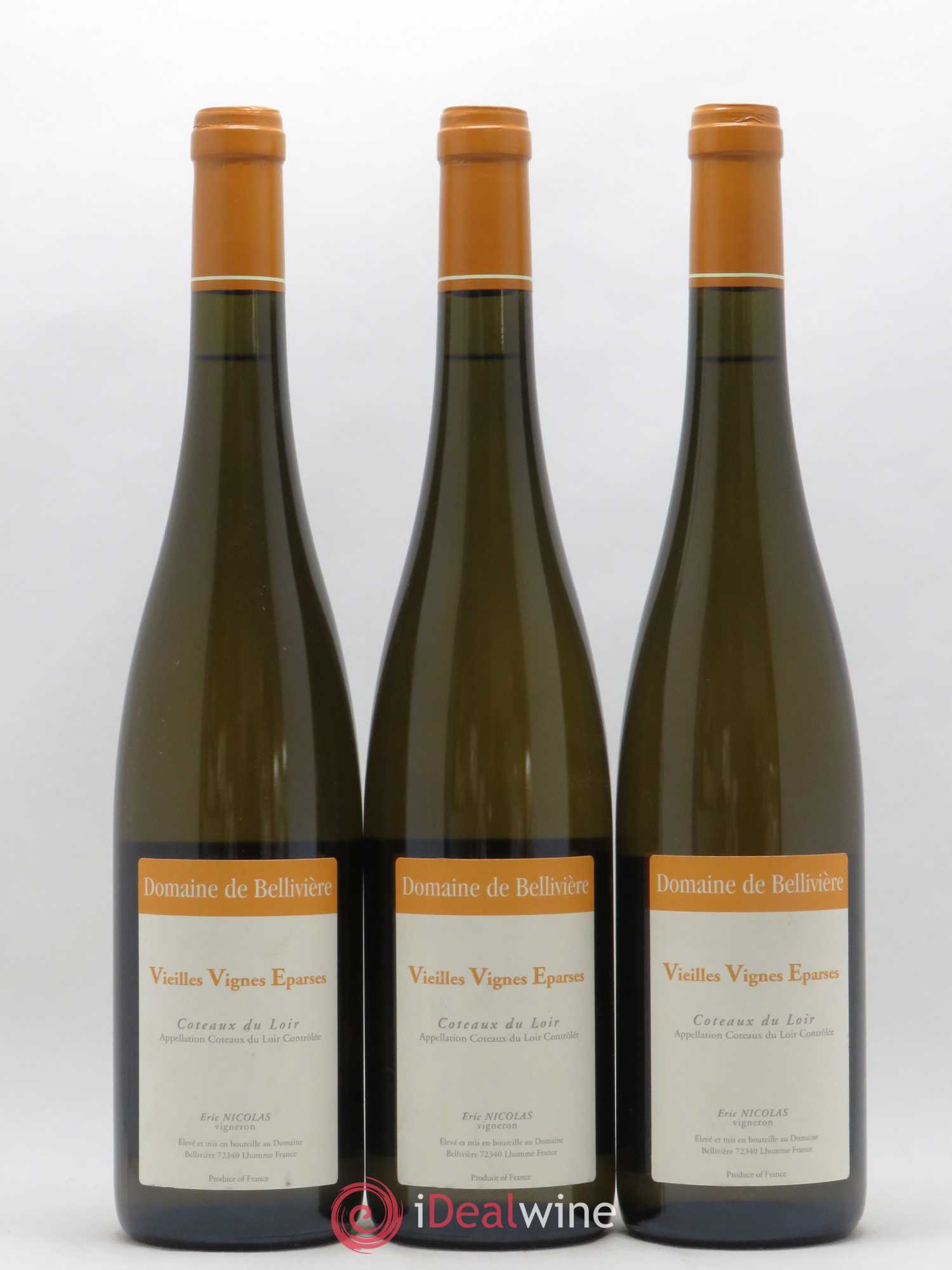 Coteaux du Loir Vieilles Vignes Eparses Domaine de Bellivière 2016 - Lot de 3 bouteilles - 0