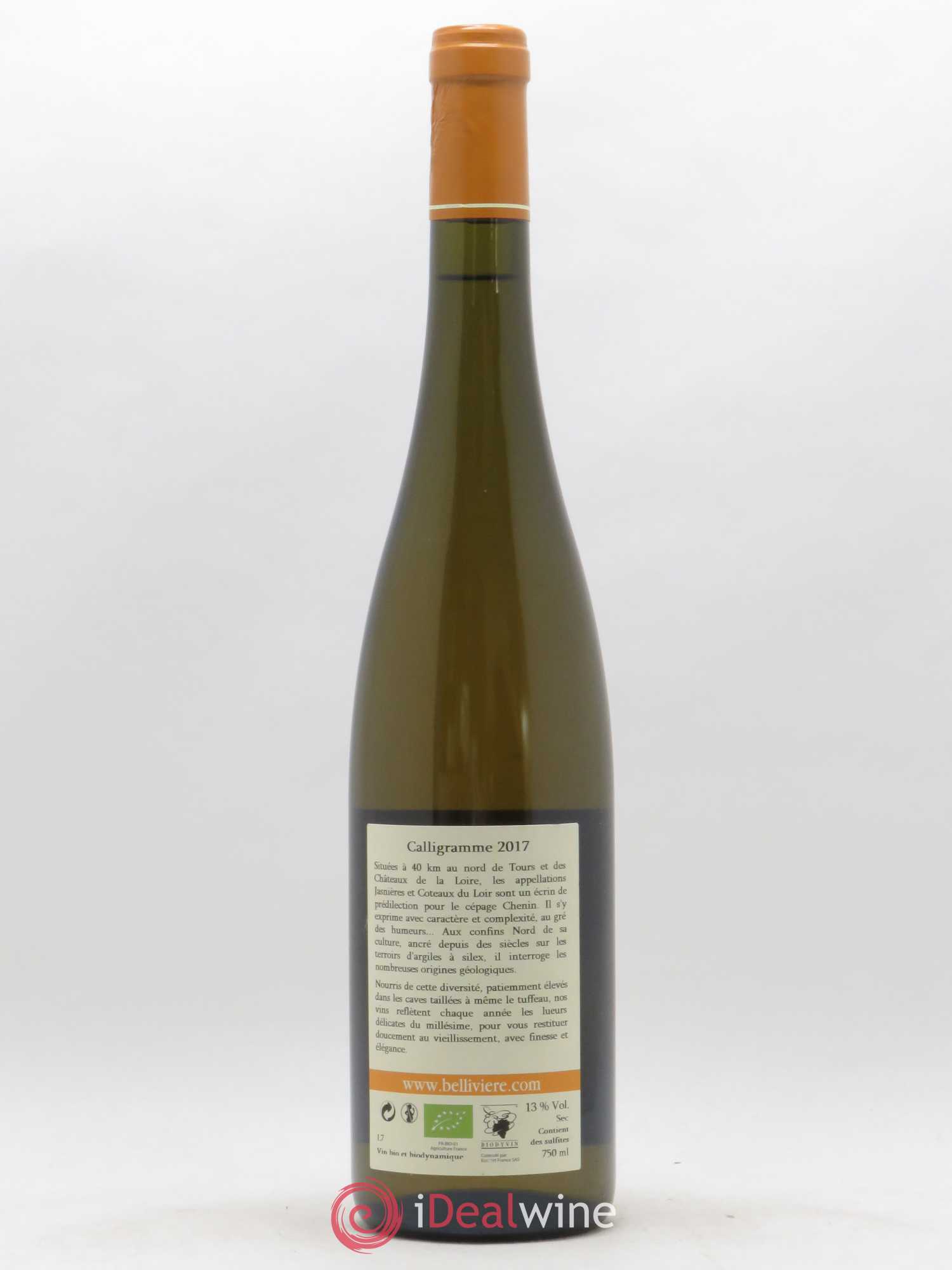 Jasnières Calligramme Domaine de Bellivière 2017 - Lot de 1 bouteille - 1