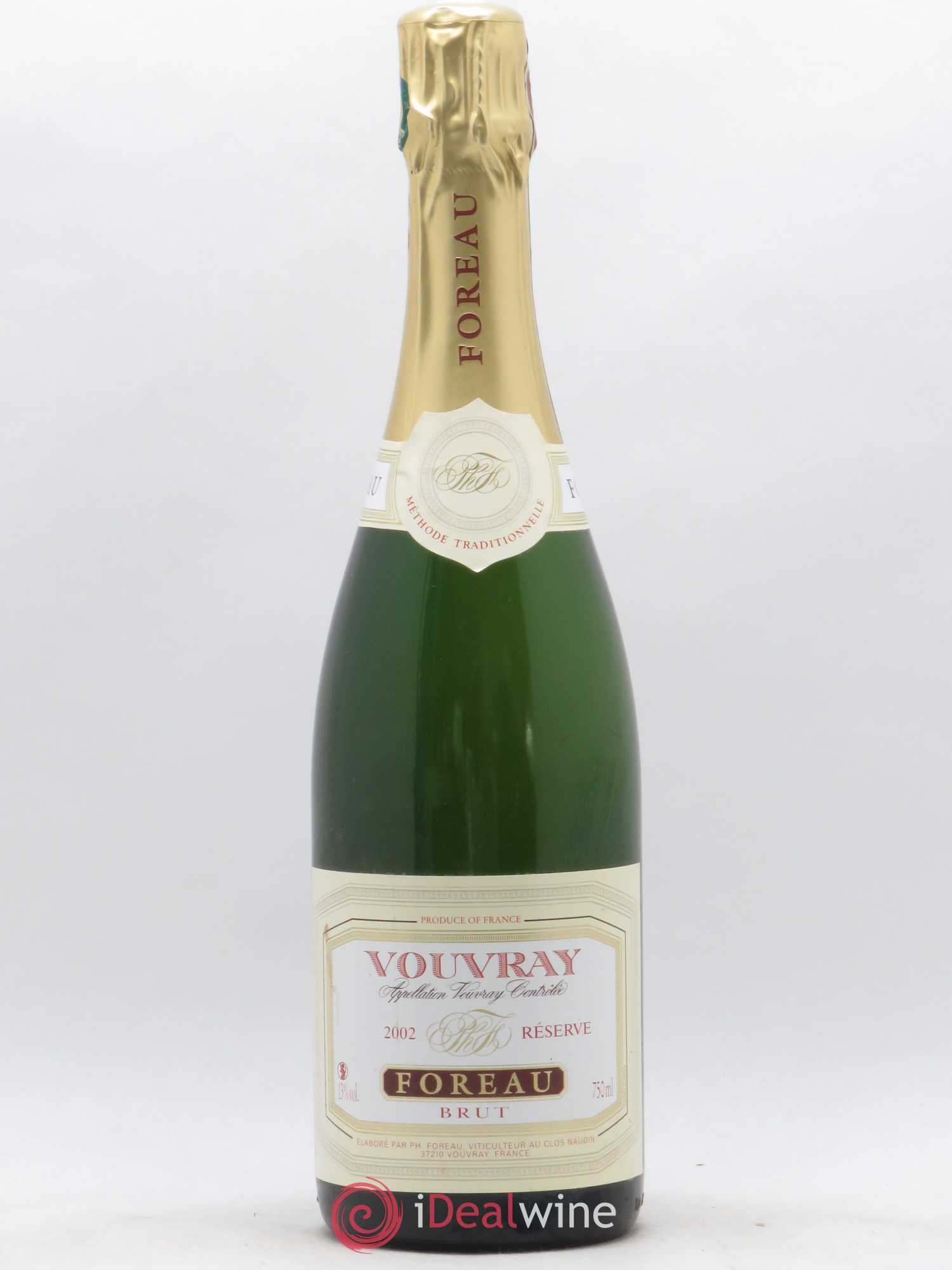 Vouvray Brut Méthode Traditionnelle Clos Naudin - Philippe Foreau Réserve 2002 - Lot de 1 bouteille - 0