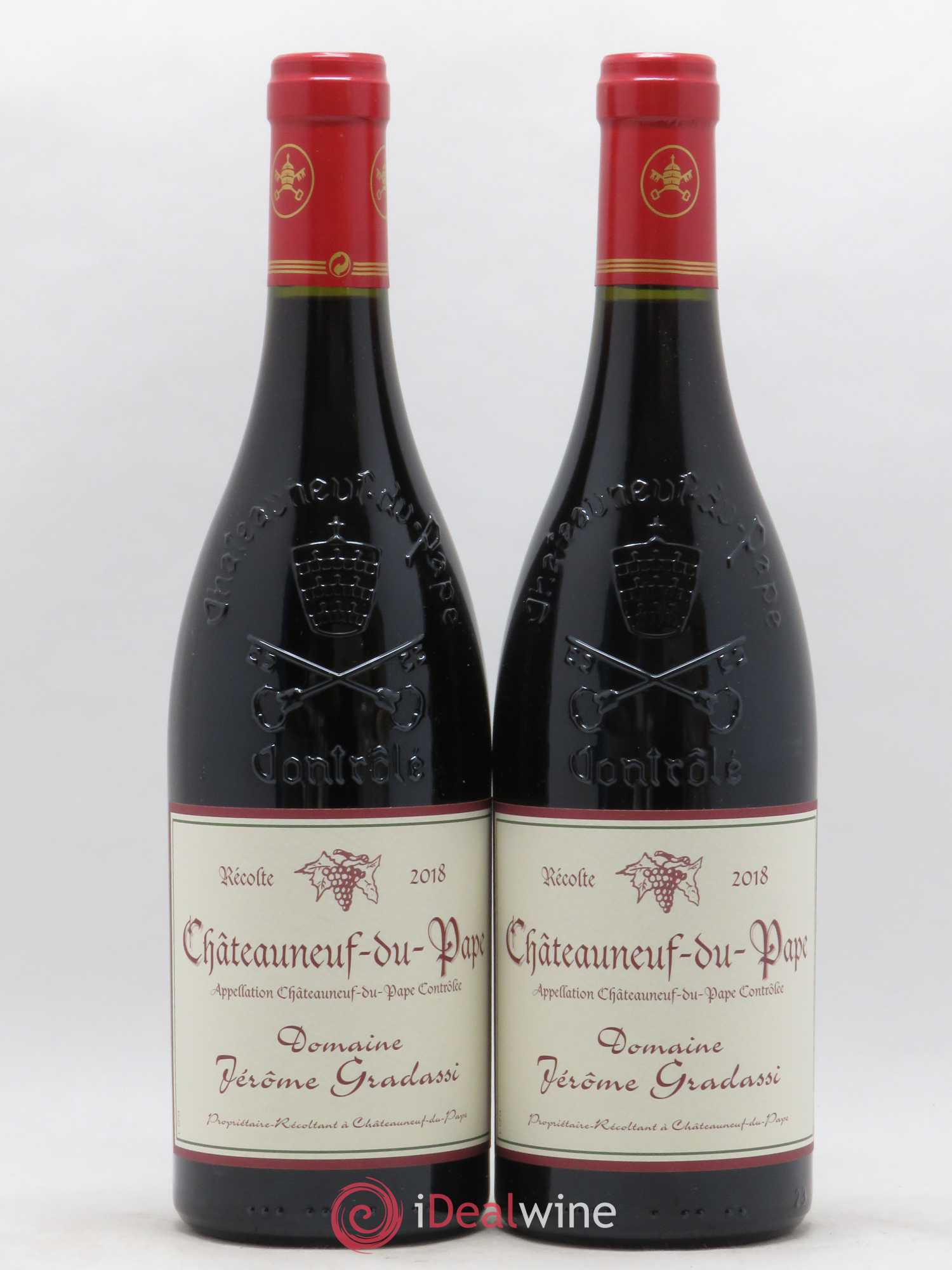 Châteauneuf-du-Pape Jerôme Gradassi 2018 - Lot de 2 bouteilles - 0