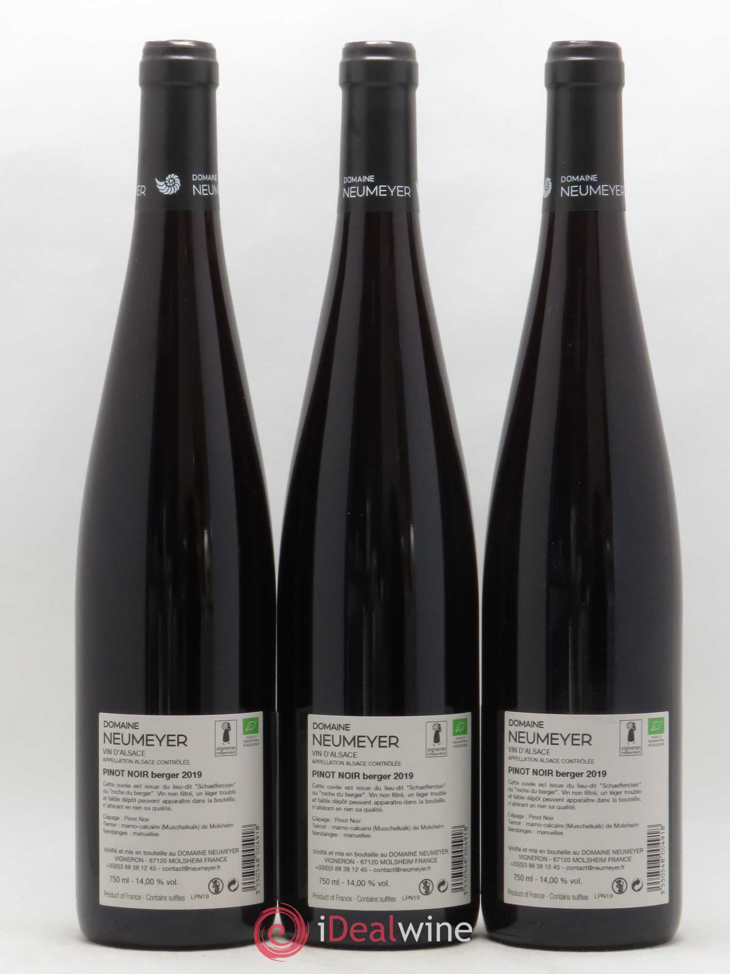 Pinot Noir Neumeyer Berger 2019 - Lot of 6 bottles - 2