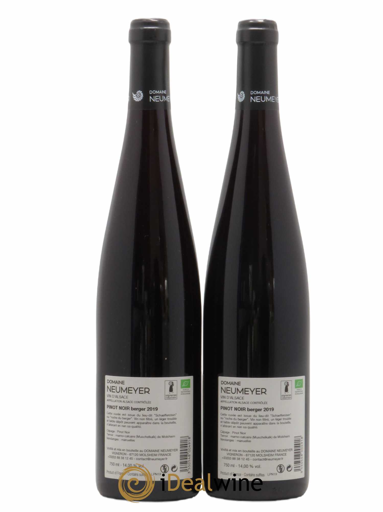 Pinot Noir Neumeyer Berger 2019 - Lot of 2 bottles - 1