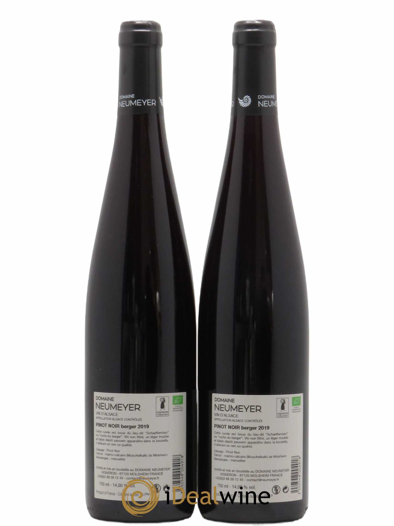 Pinot Noir Neumeyer Berger 2019 - Lot of 2 bottles - 1
