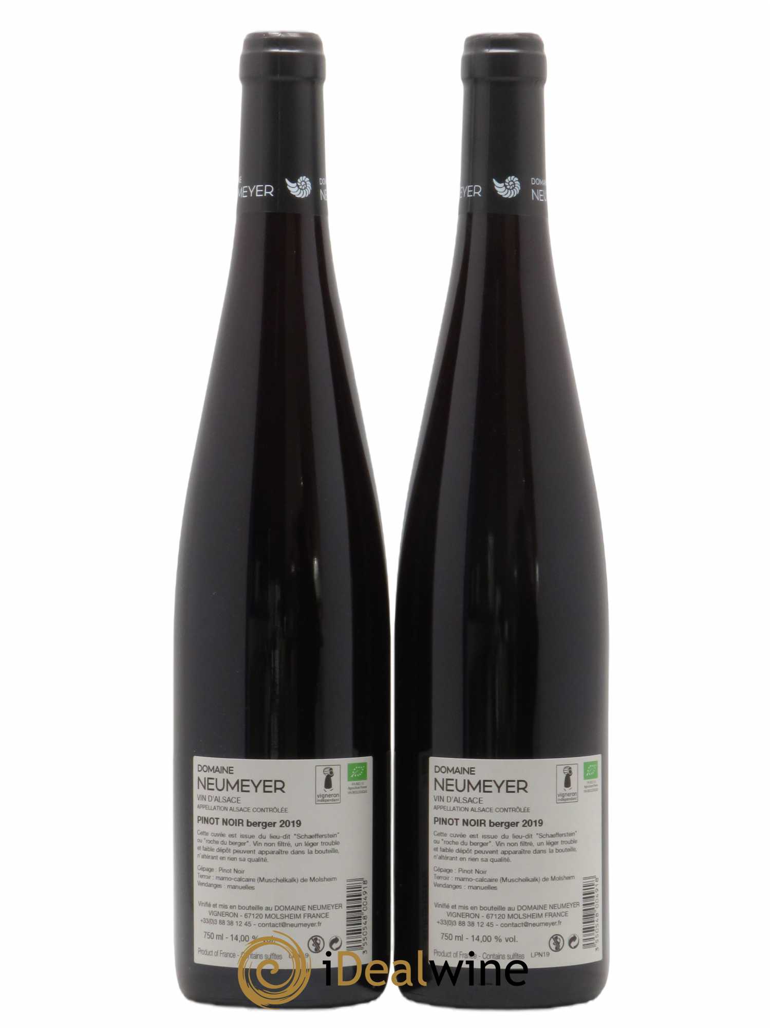 Pinot Noir Neumeyer Berger 2019 - Lot of 2 bottles - 1