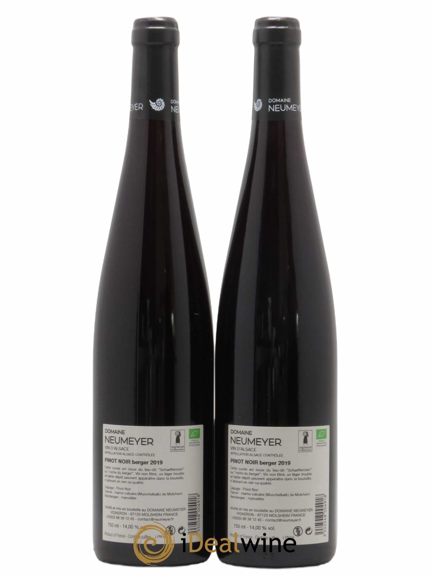 Pinot Noir Neumeyer Berger 2019 - Lot of 2 bottles - 1