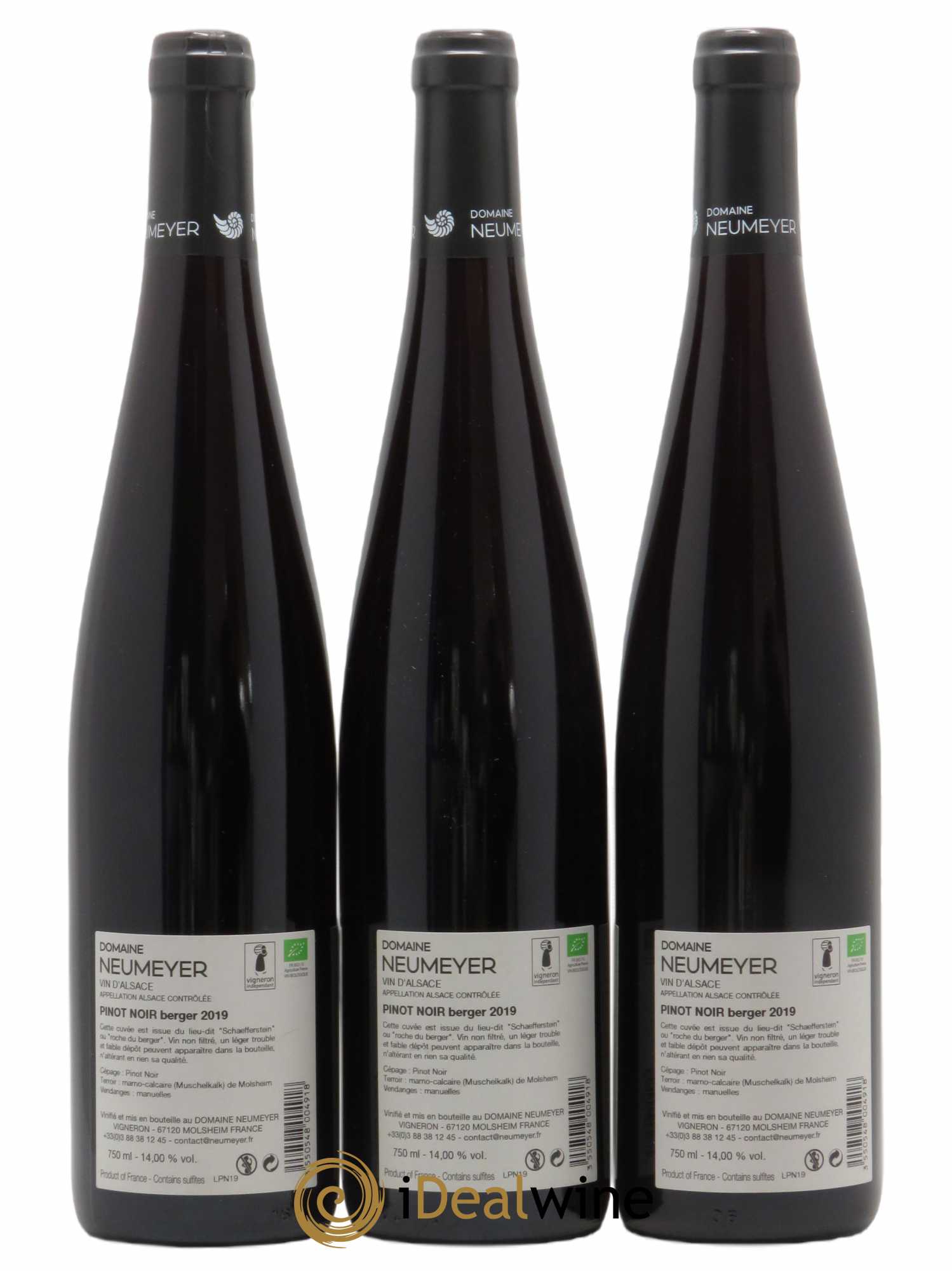 Pinot Noir Neumeyer Berger 2019 - Lot of 3 bottles - 1