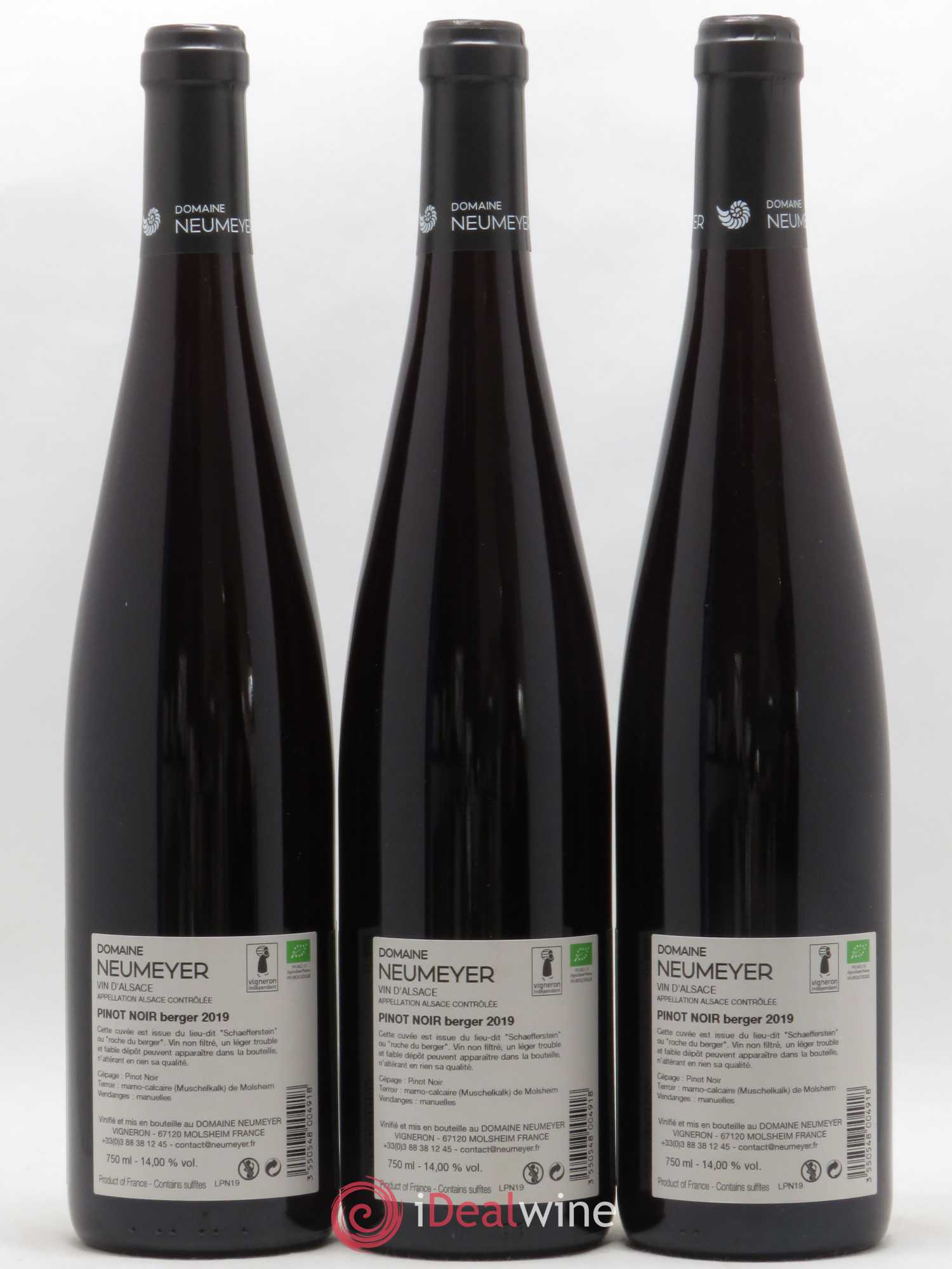 Pinot Noir Neumeyer Berger 2019 - Posten von 3 Flaschen - 1