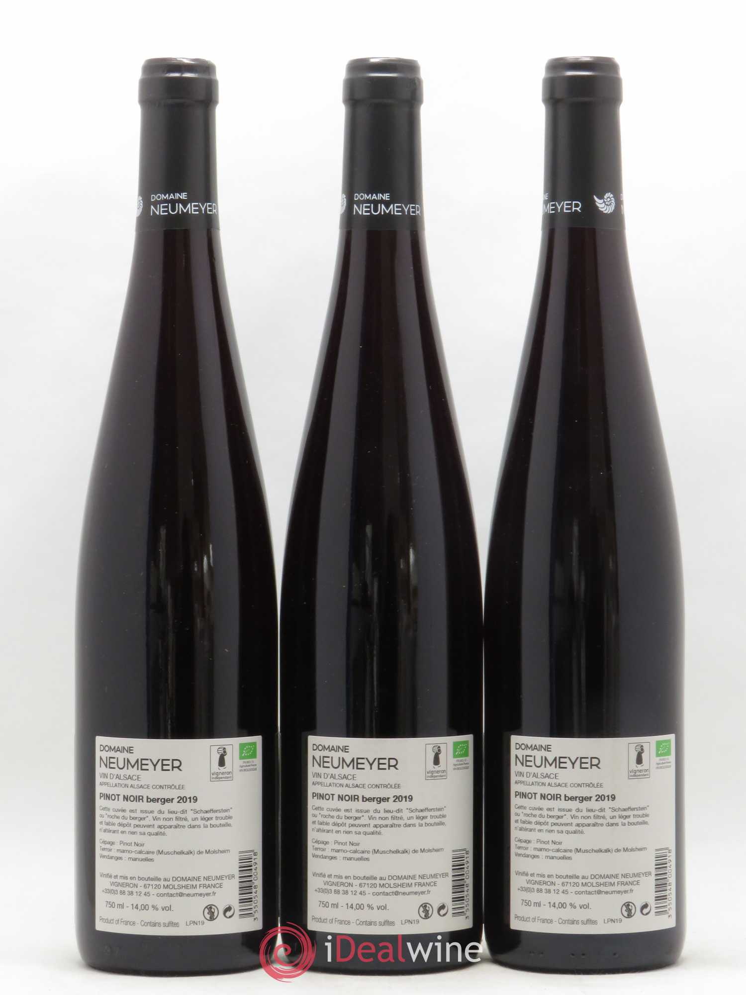 Pinot Noir Neumeyer Berger 2019 - Posten von 6 Flaschen - 2