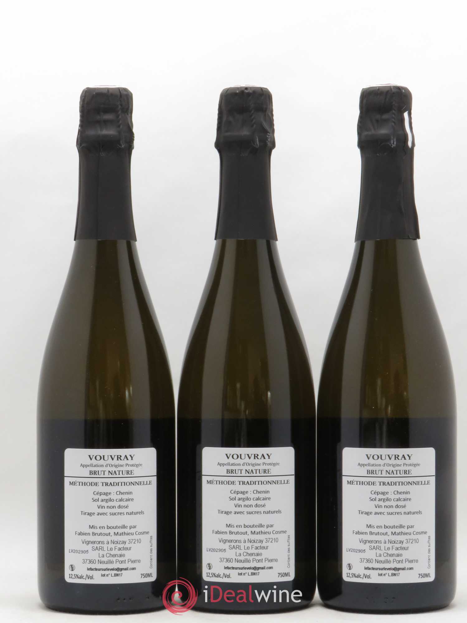 Vouvray Brut Nature Le Facteur à Vélo M Cosme - Lot of 6 bottles - 2